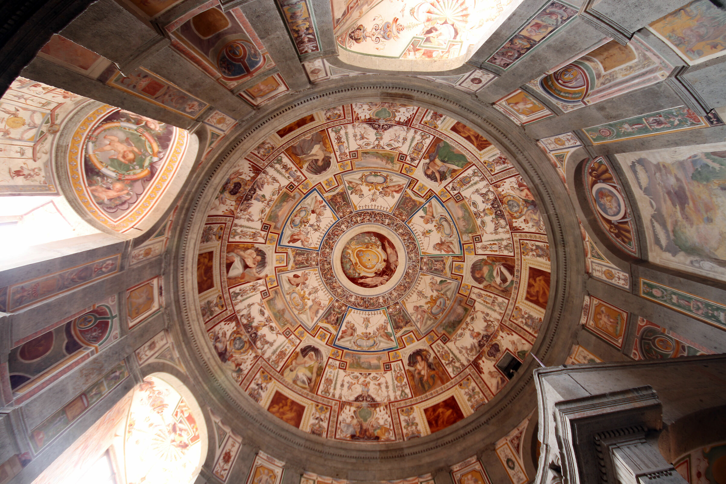 Summit of the staircase directed by Palazzo Farnese Caprarol...