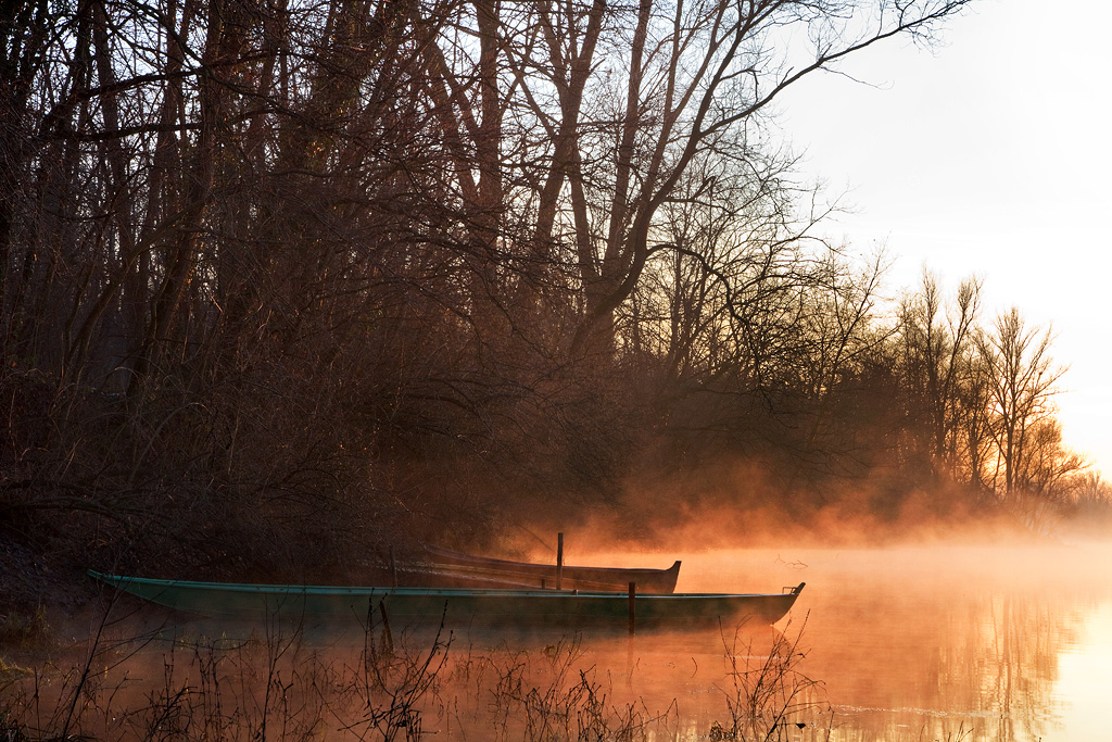 Sunset on the river