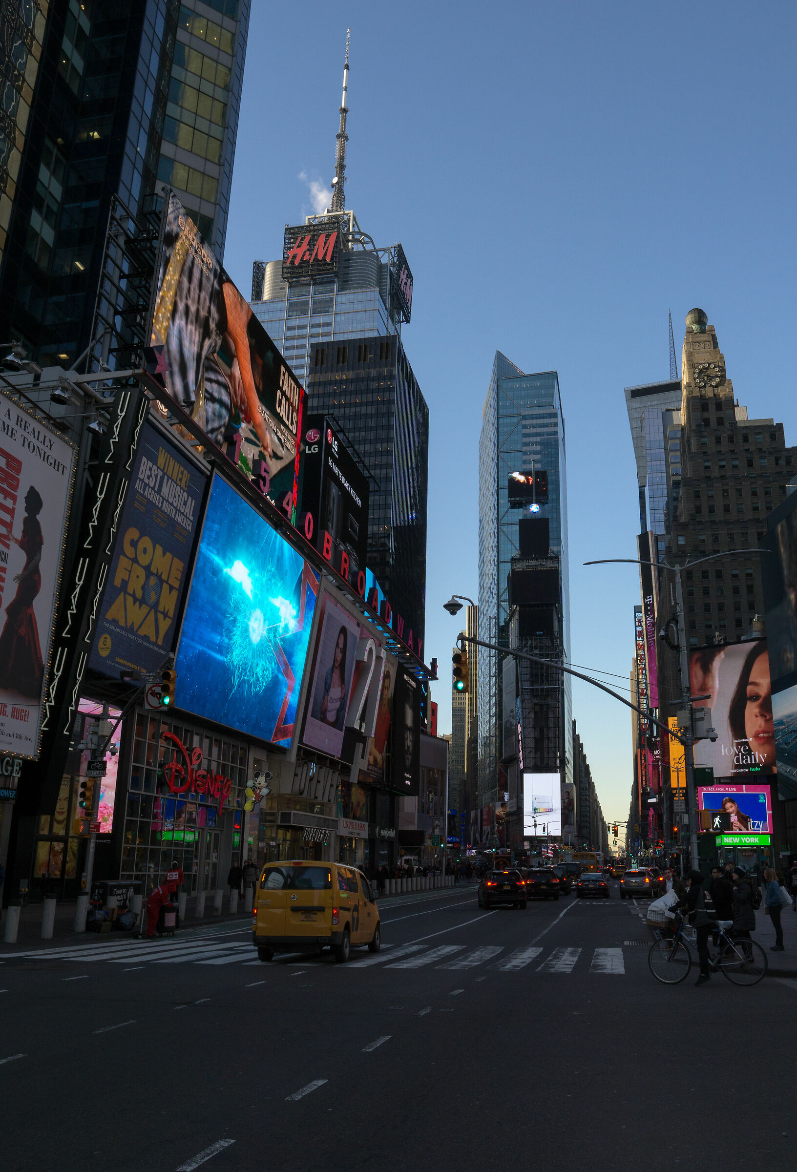 The lights of Times Square