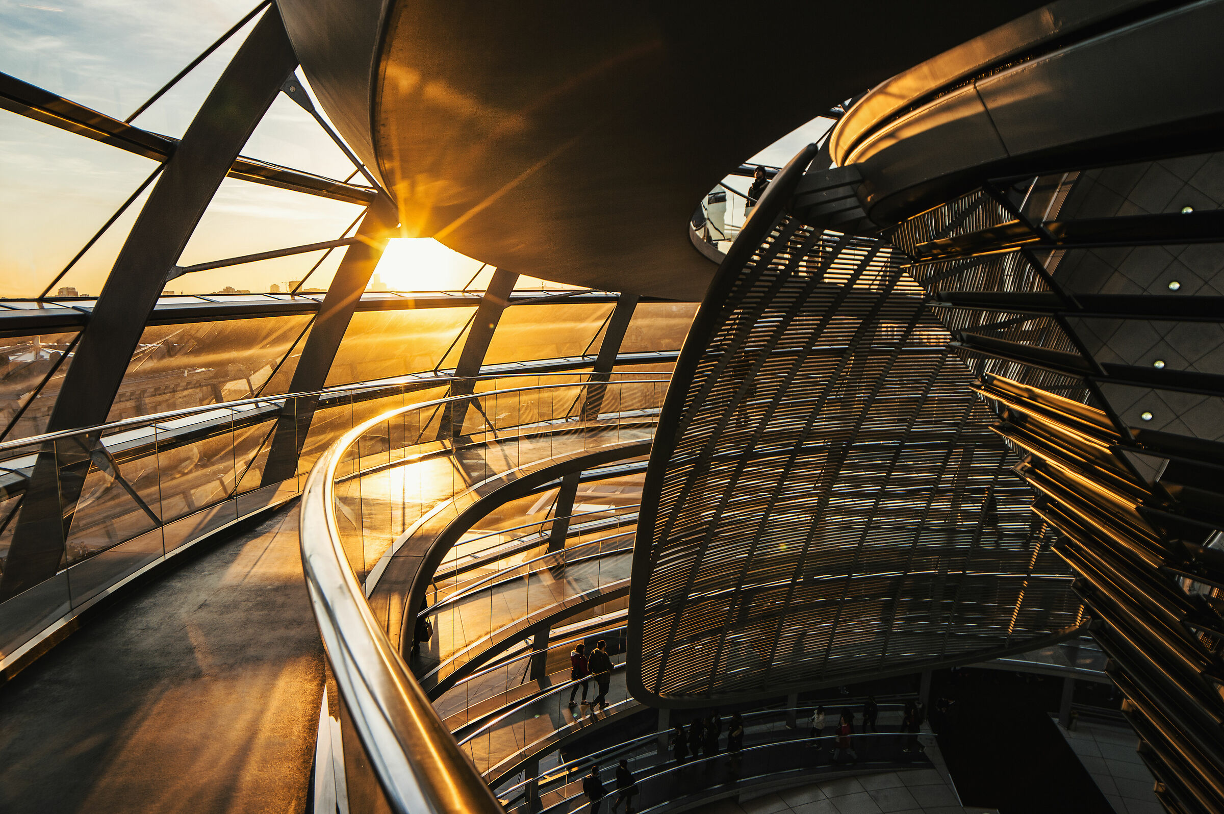 Sunset from the dome of the Reichstag