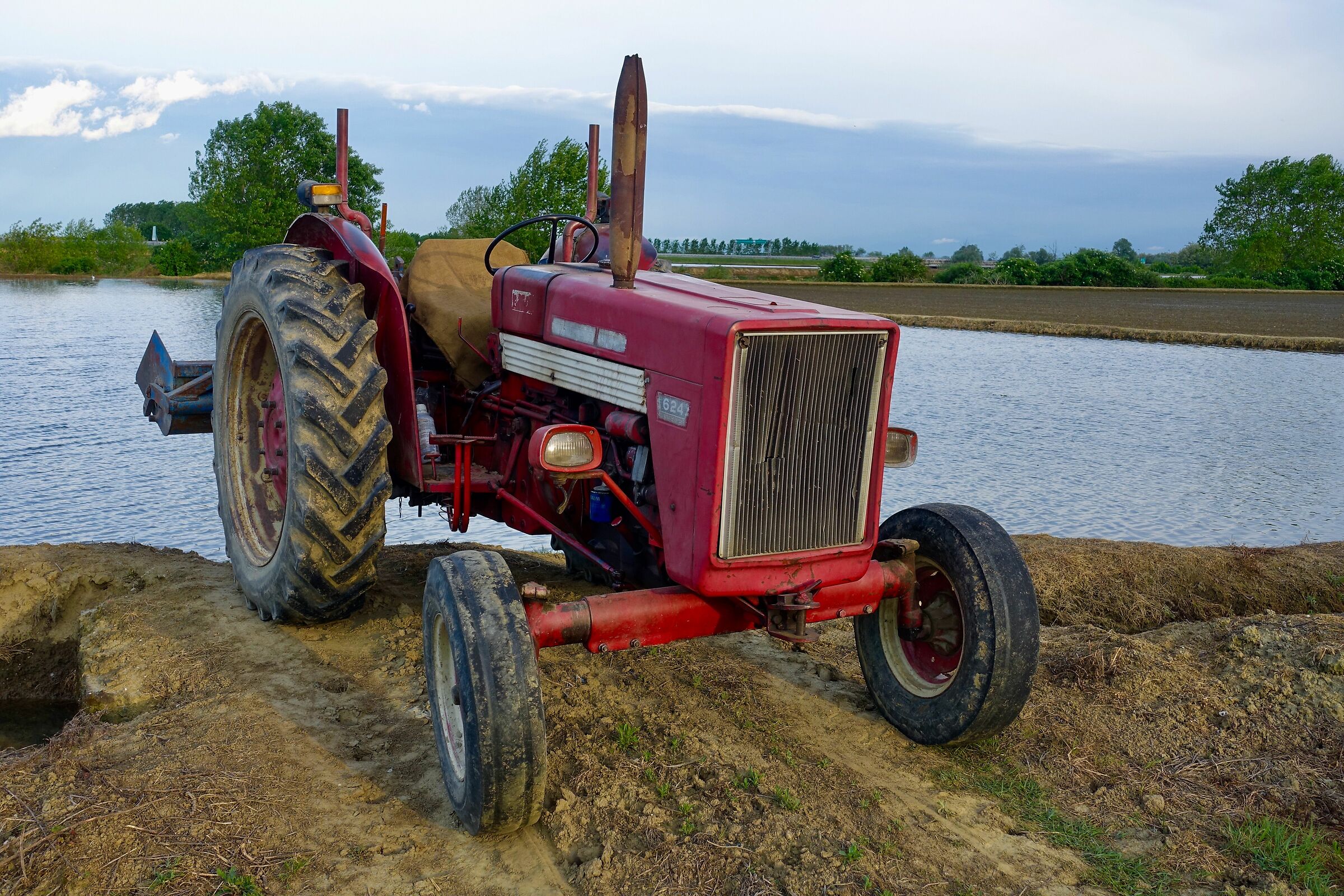 Old tractor, on board Paddy.