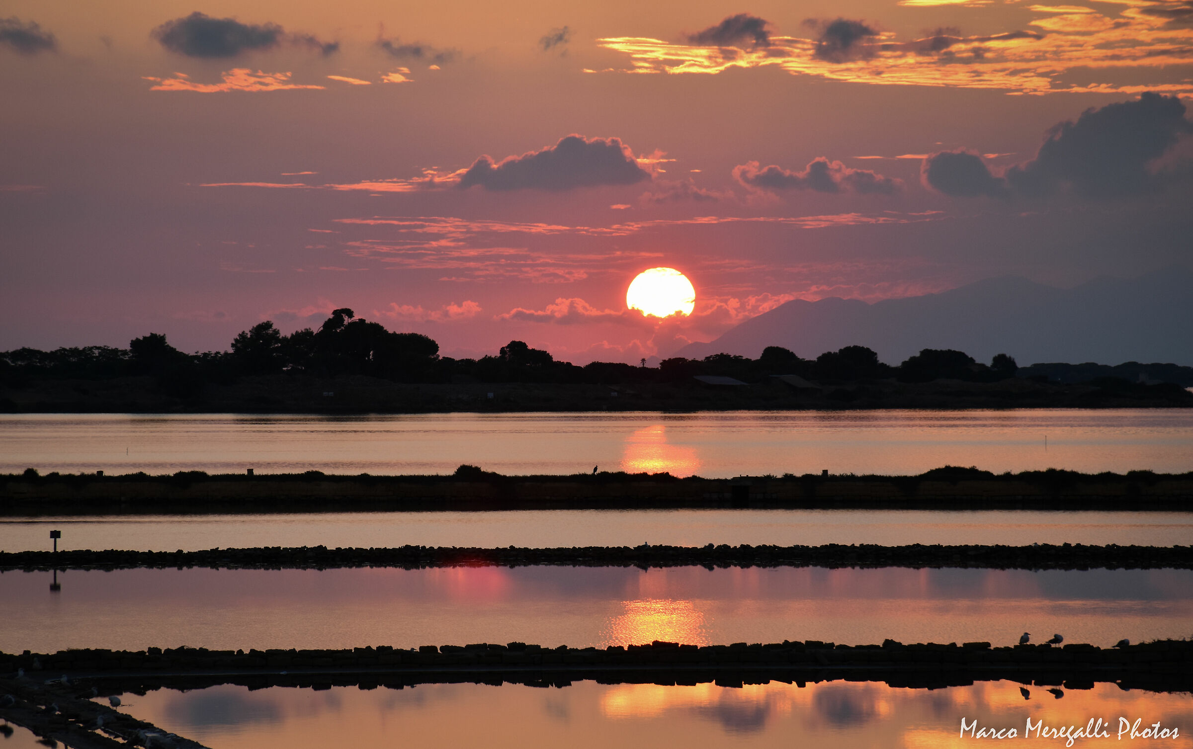 Saline of Marsala, Mozia, Lagoon of the Stagnone Sunset