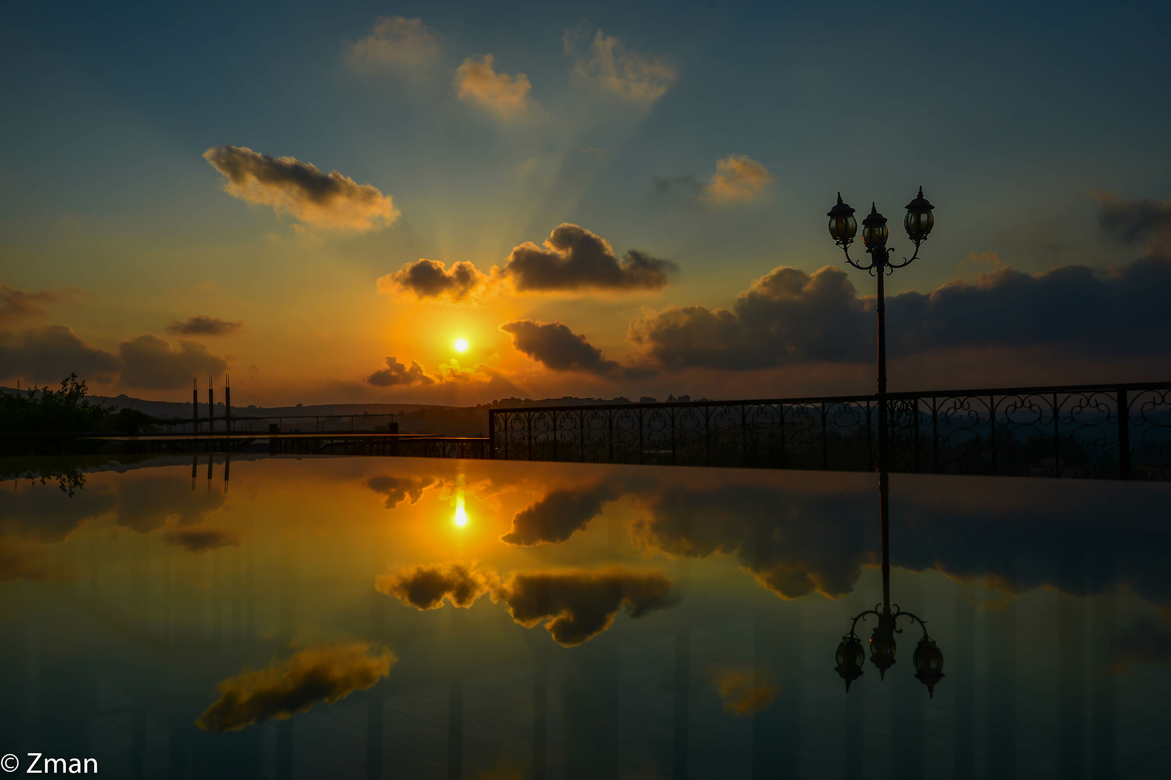 Tramonto dorato del sud