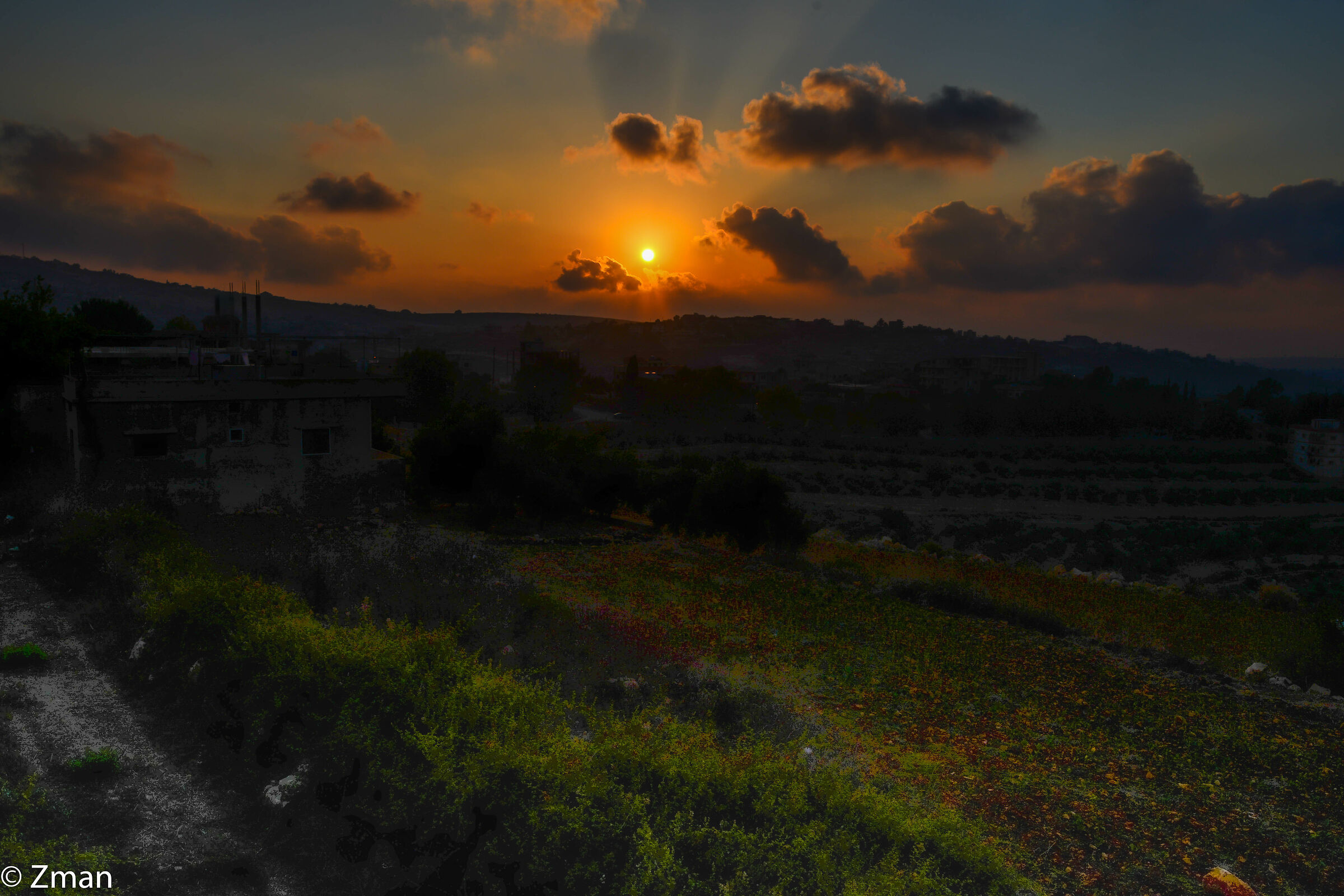 Tramonto dorato del sud