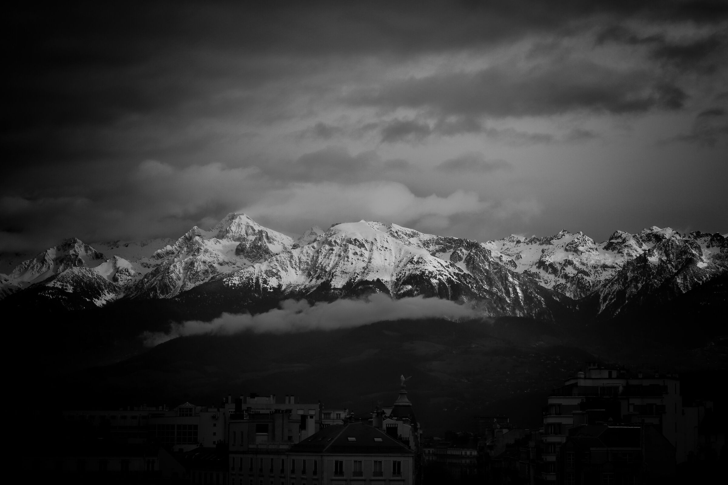 Alps embracing Grenoble