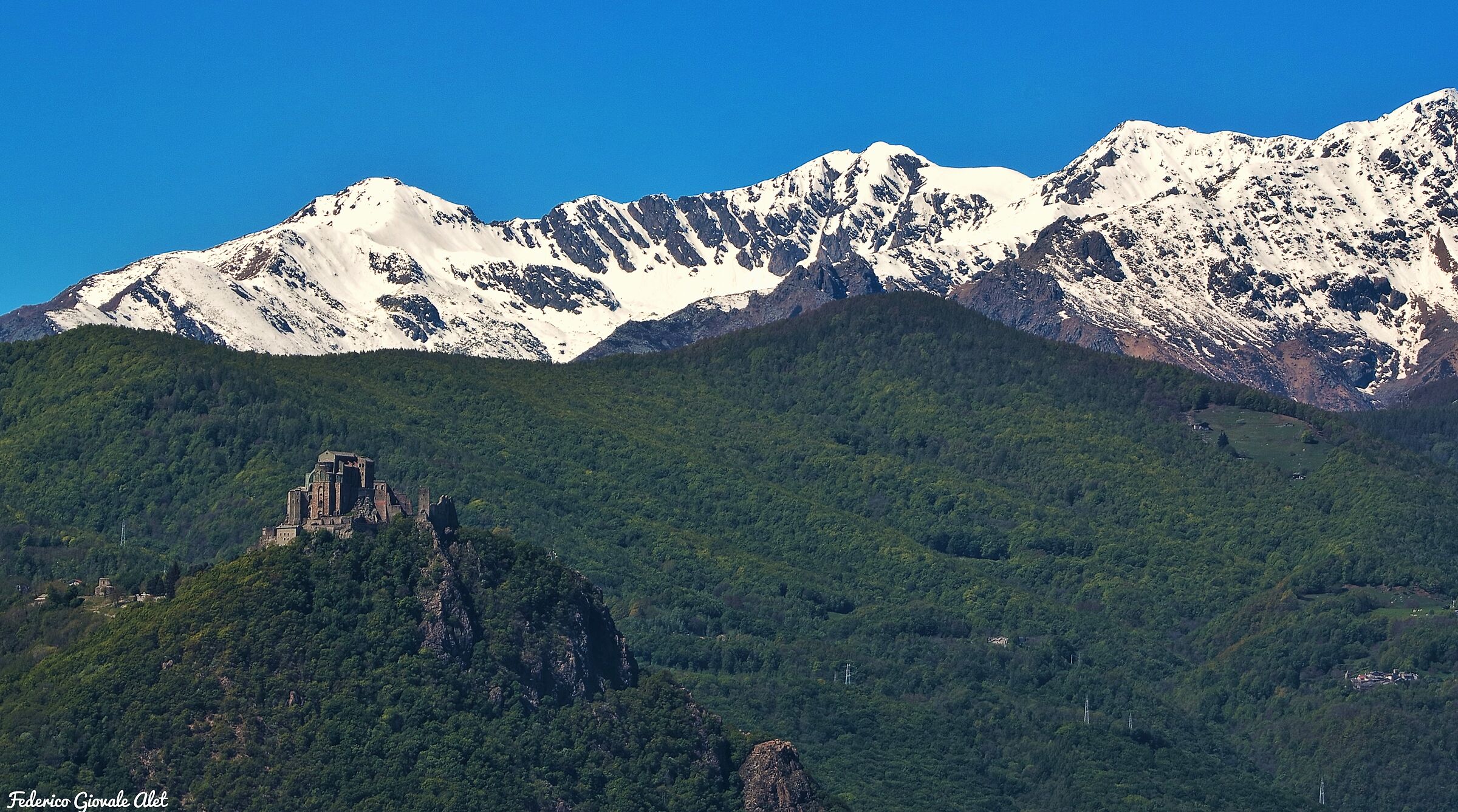 The peaks of the Val Sangone are watching over the sacred