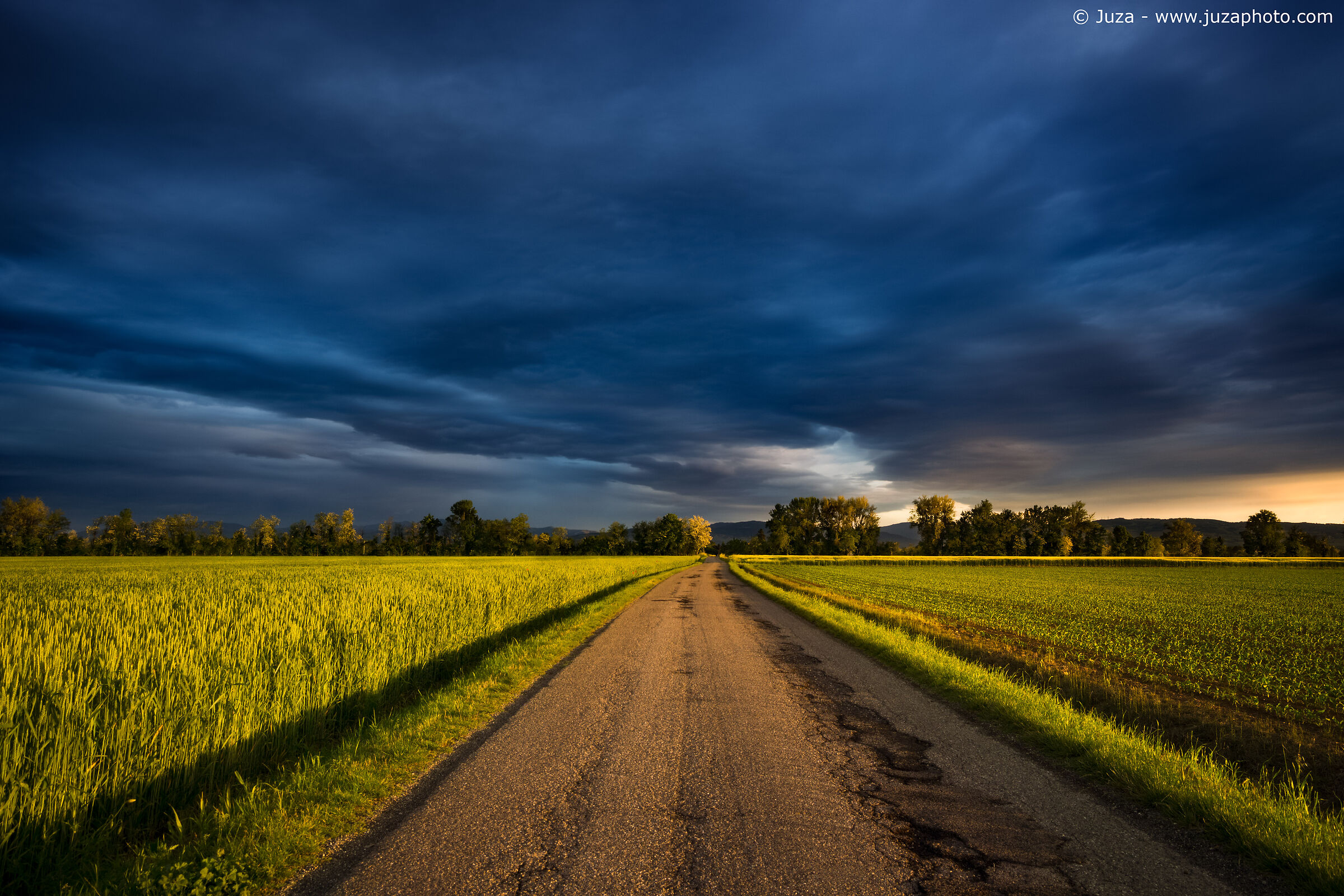 Blue Clouds at sunset