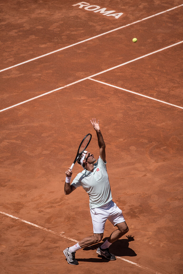 Roger Federer returns to Rome