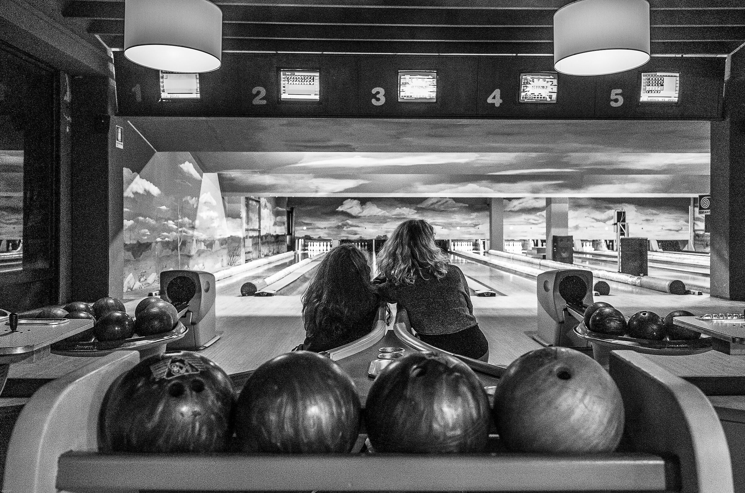 Two at the bowling alley