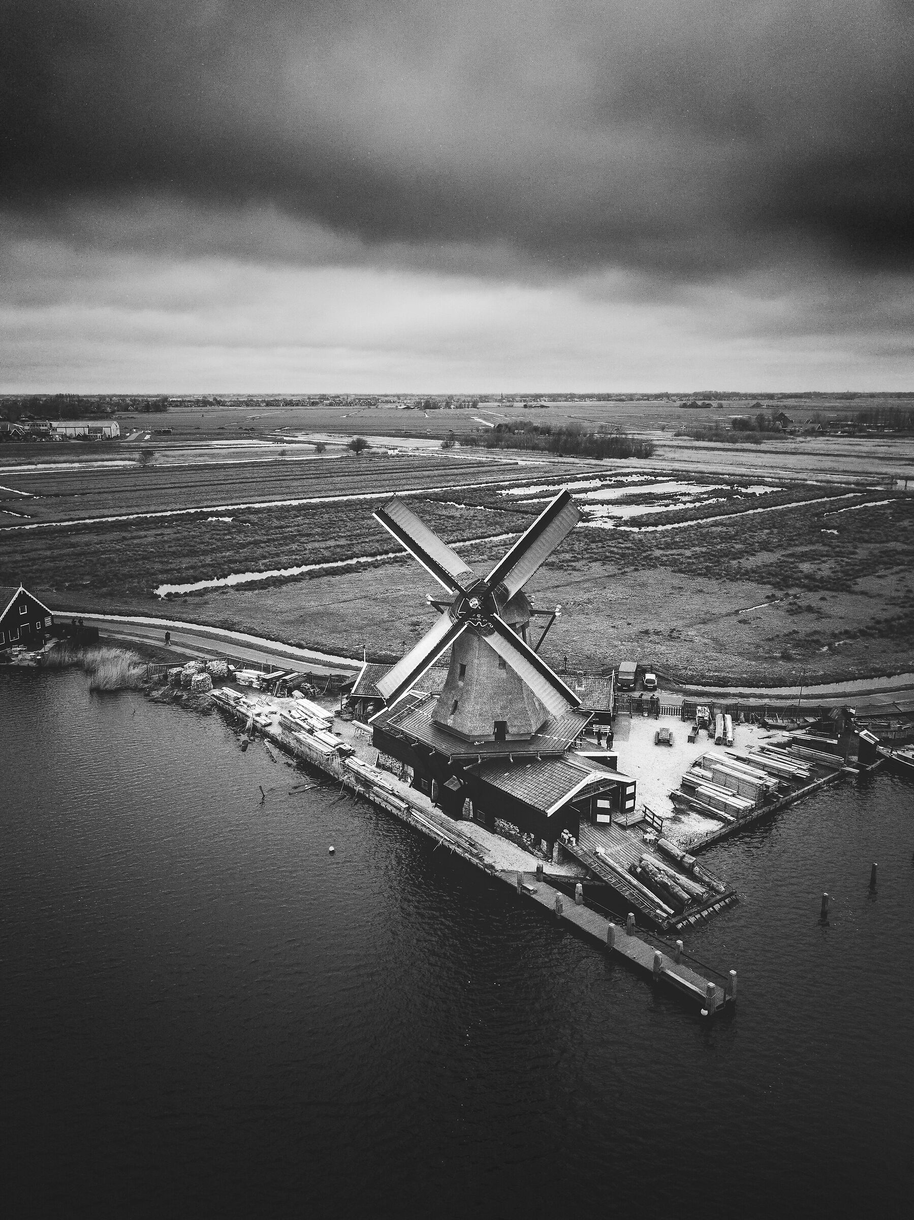 Windmill still used as sawmill. -Zaanse