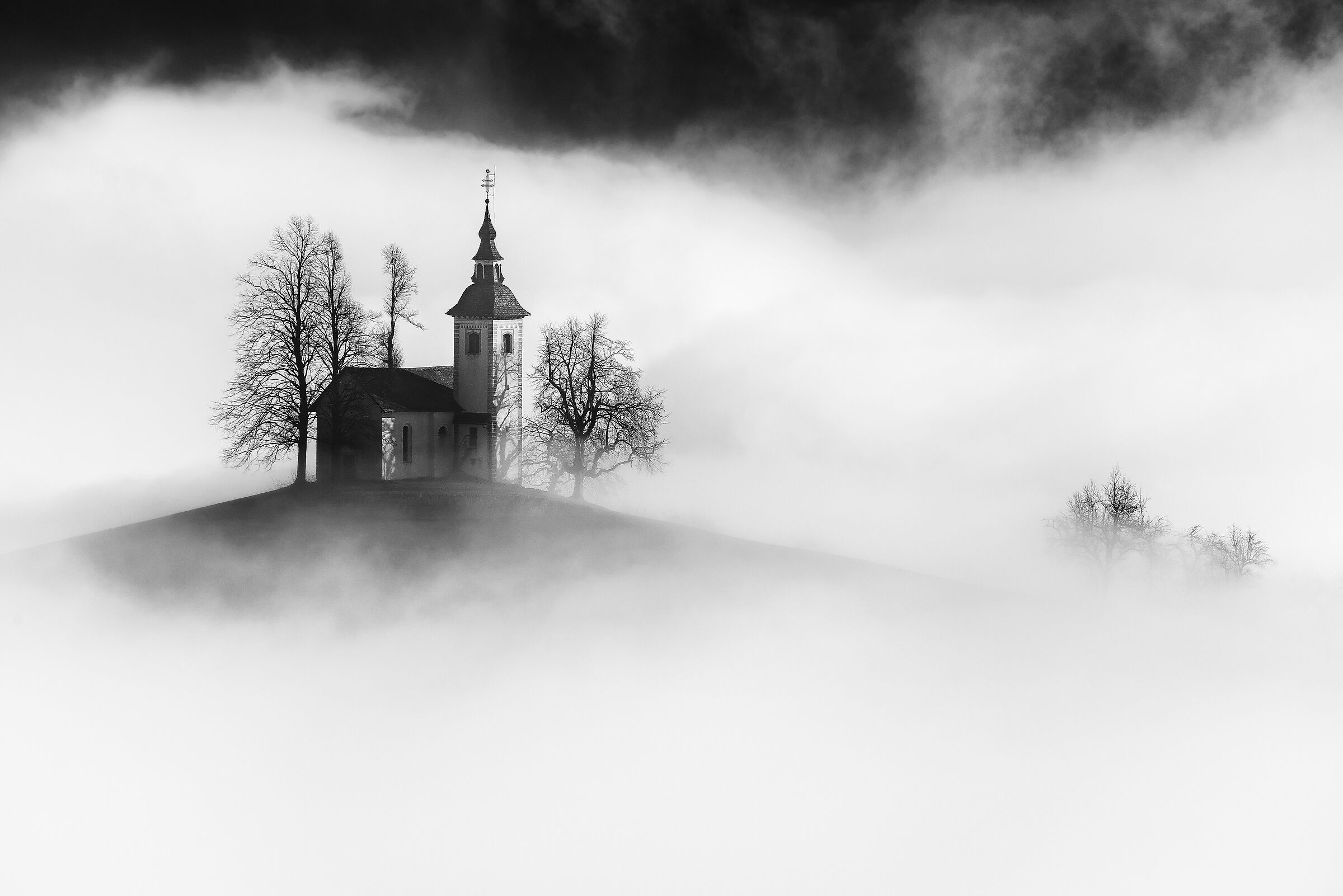 Floating church up close