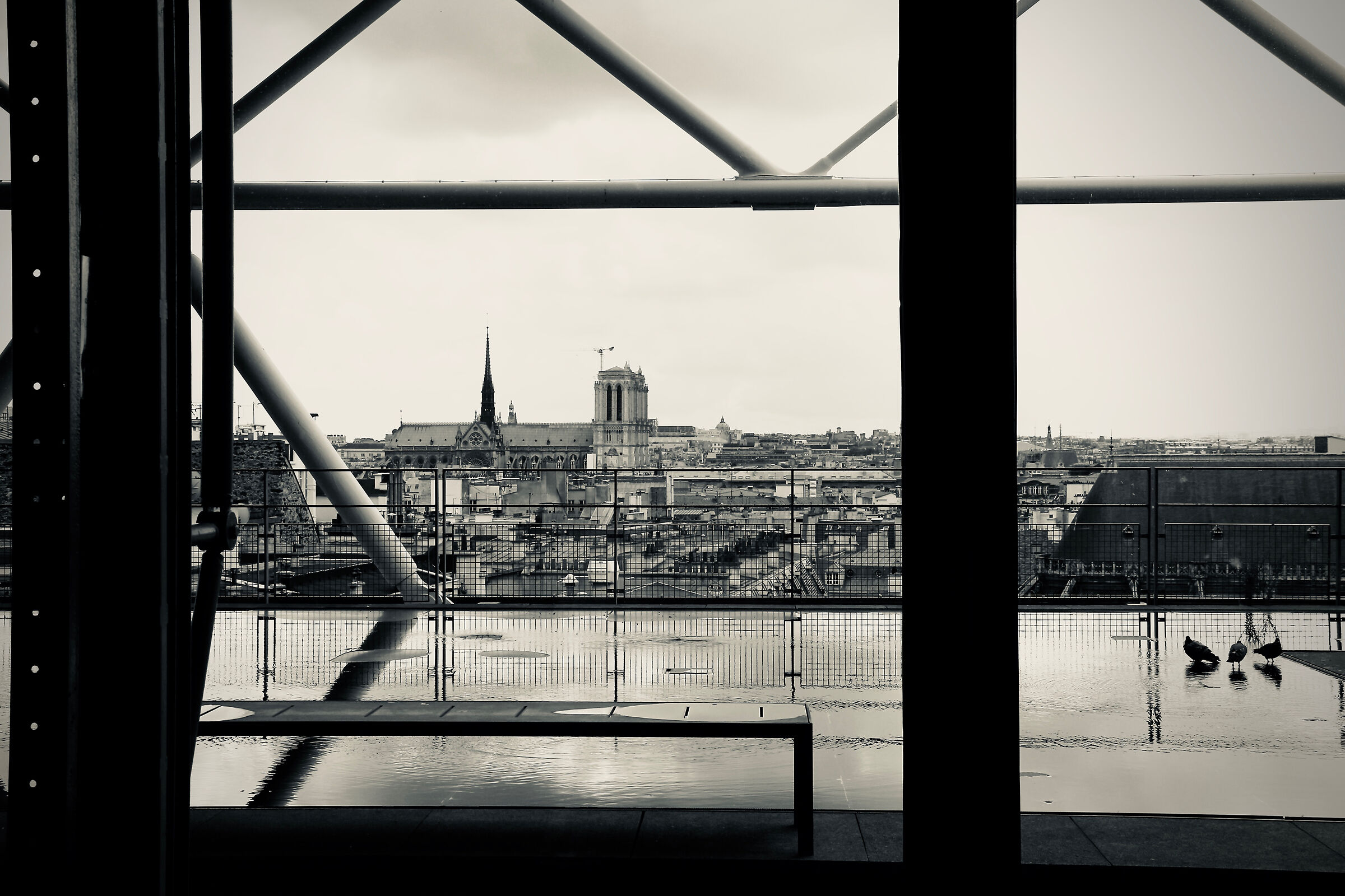 From the Pompidou centre, in the rain