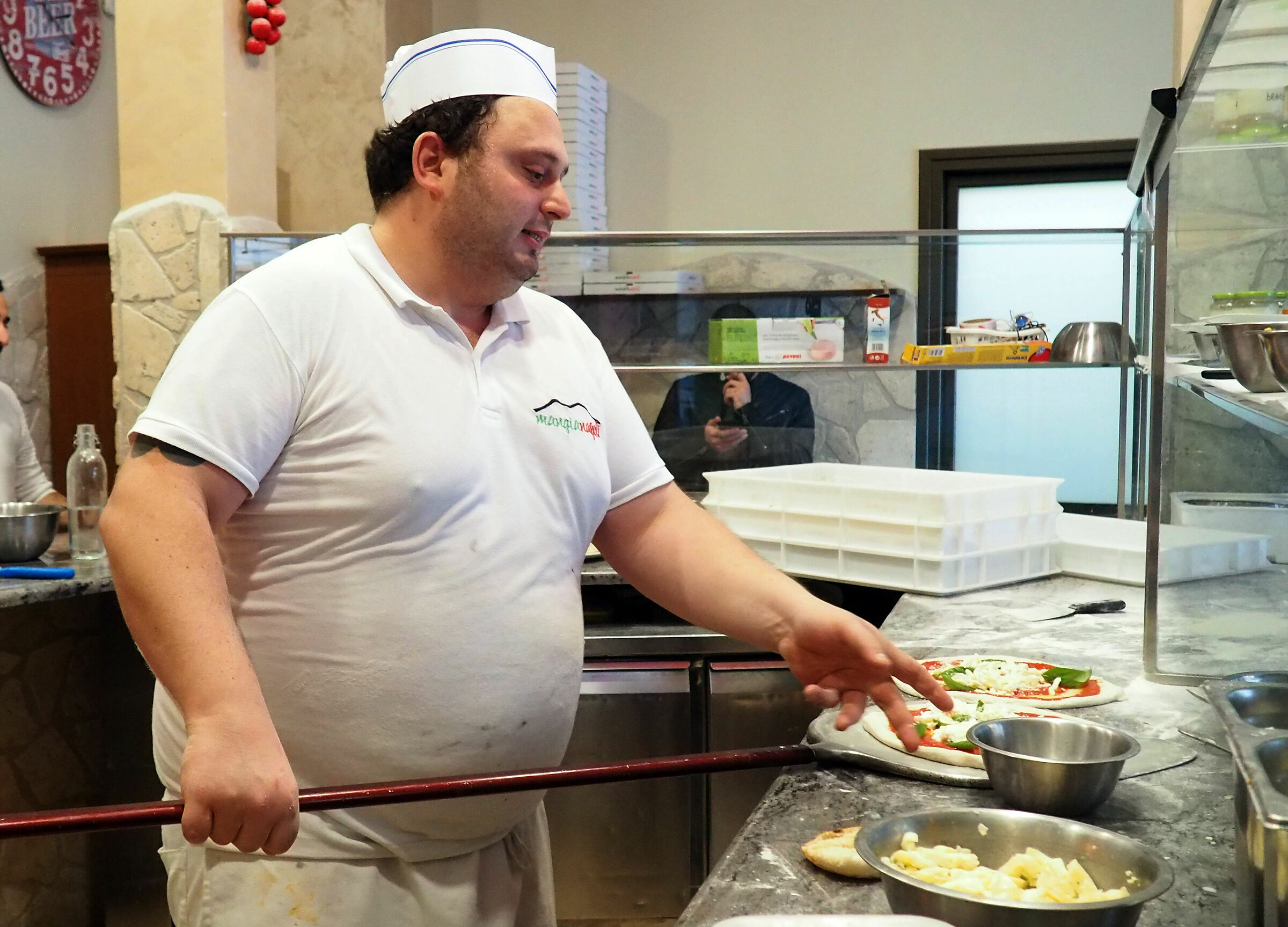 with tomato sauce and garlic