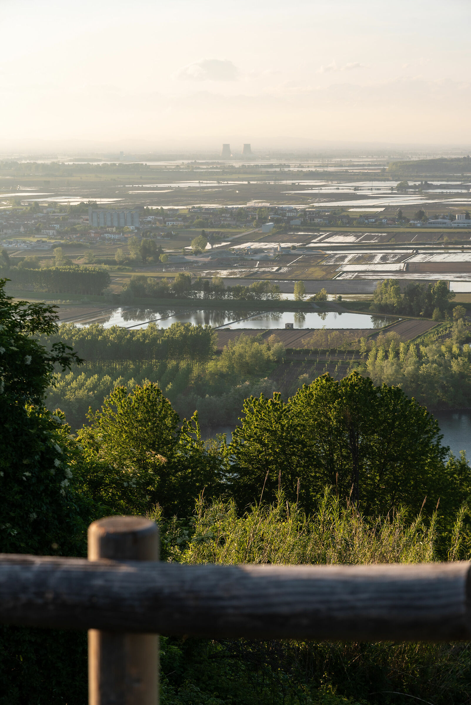 Le risaie del Vercellese, viste da Rocca delle Donne