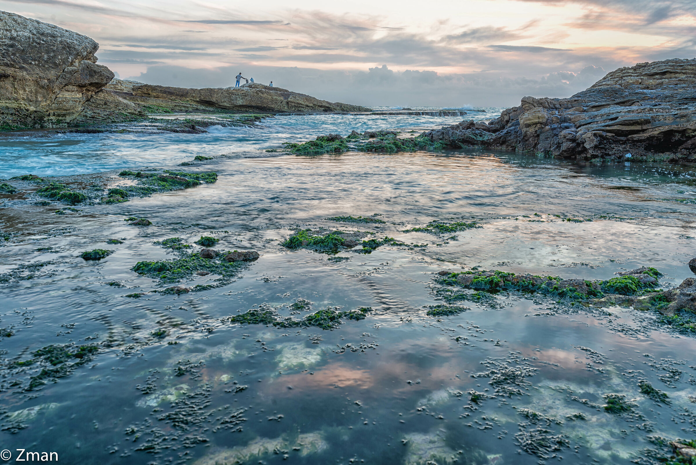 Rocks, Sea at Sunset