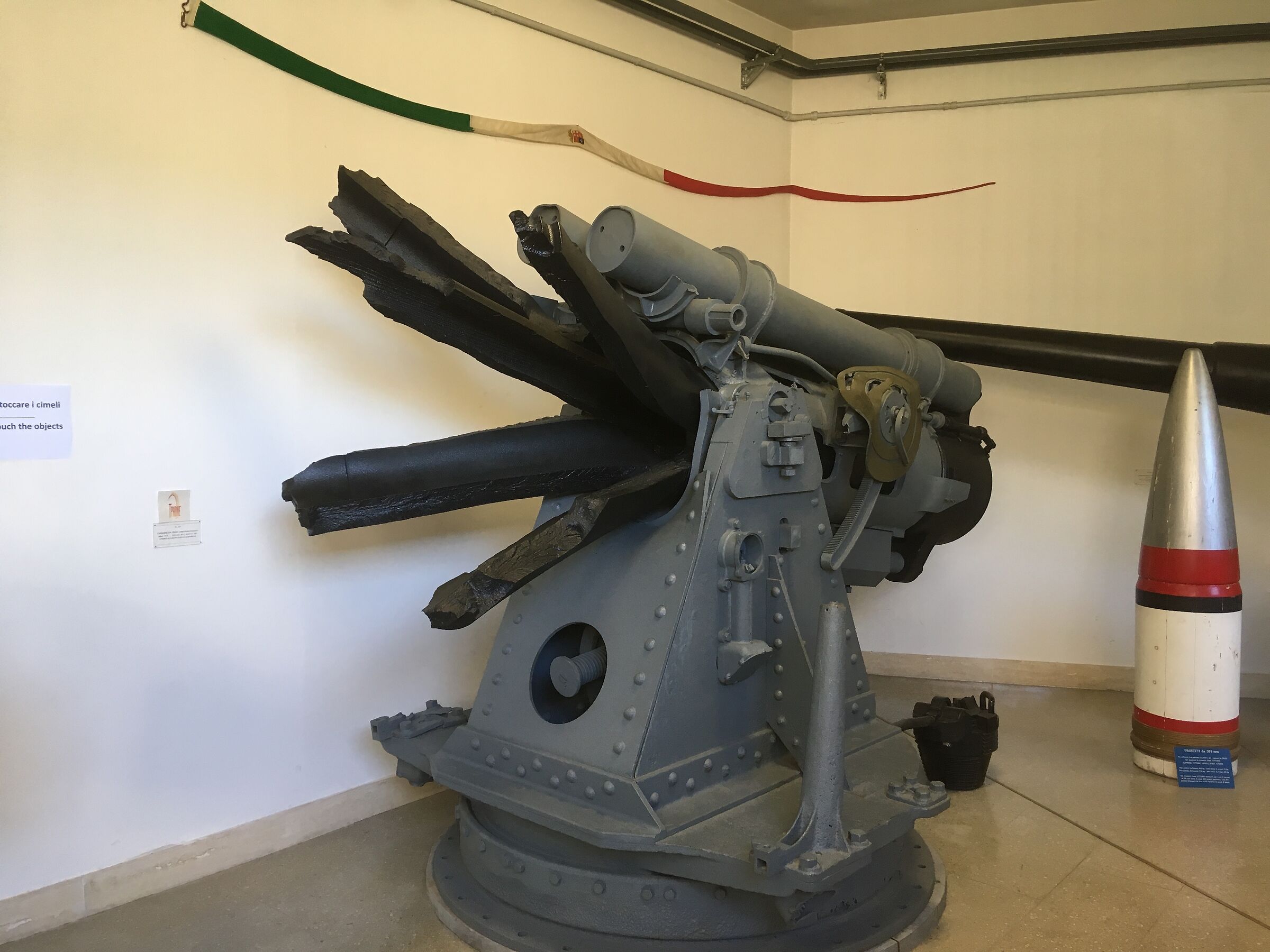 Exploded cannon
