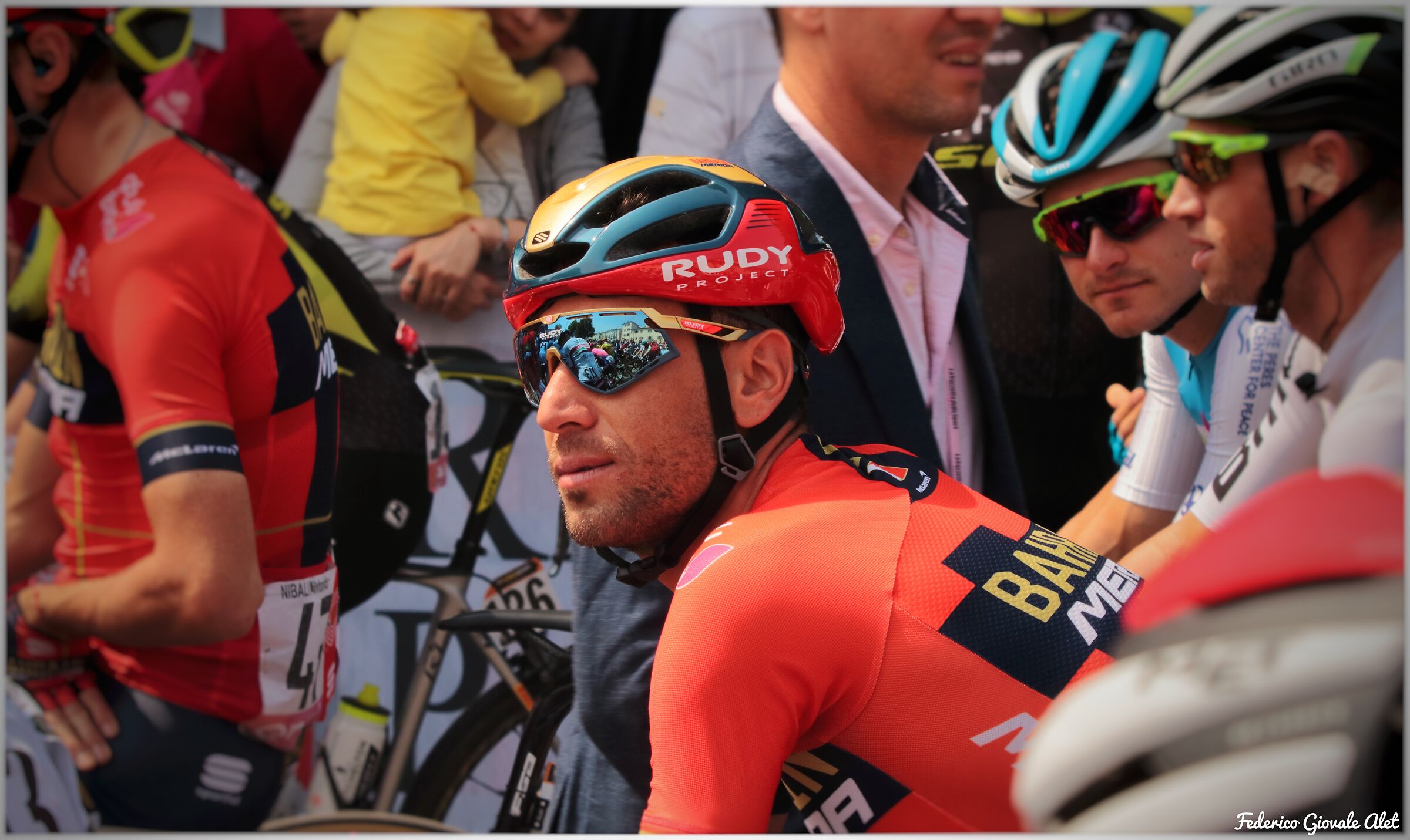 Vincenzo Nibali at the start of the Pinerolo-Lake Ser