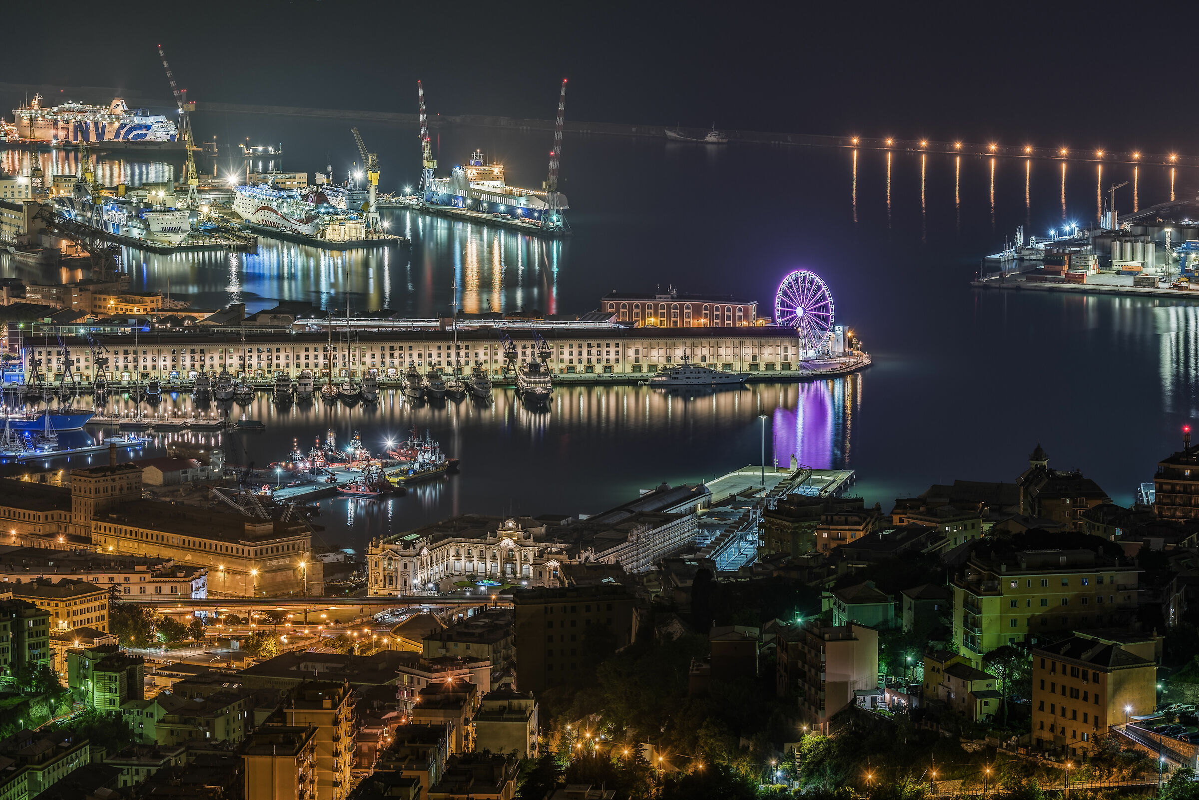 Overview of the port of Genoa