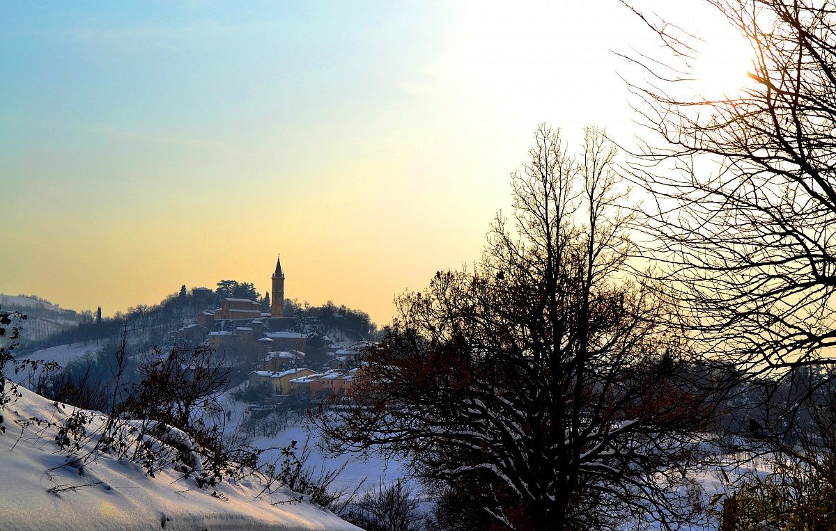 Savignano Alto with snow