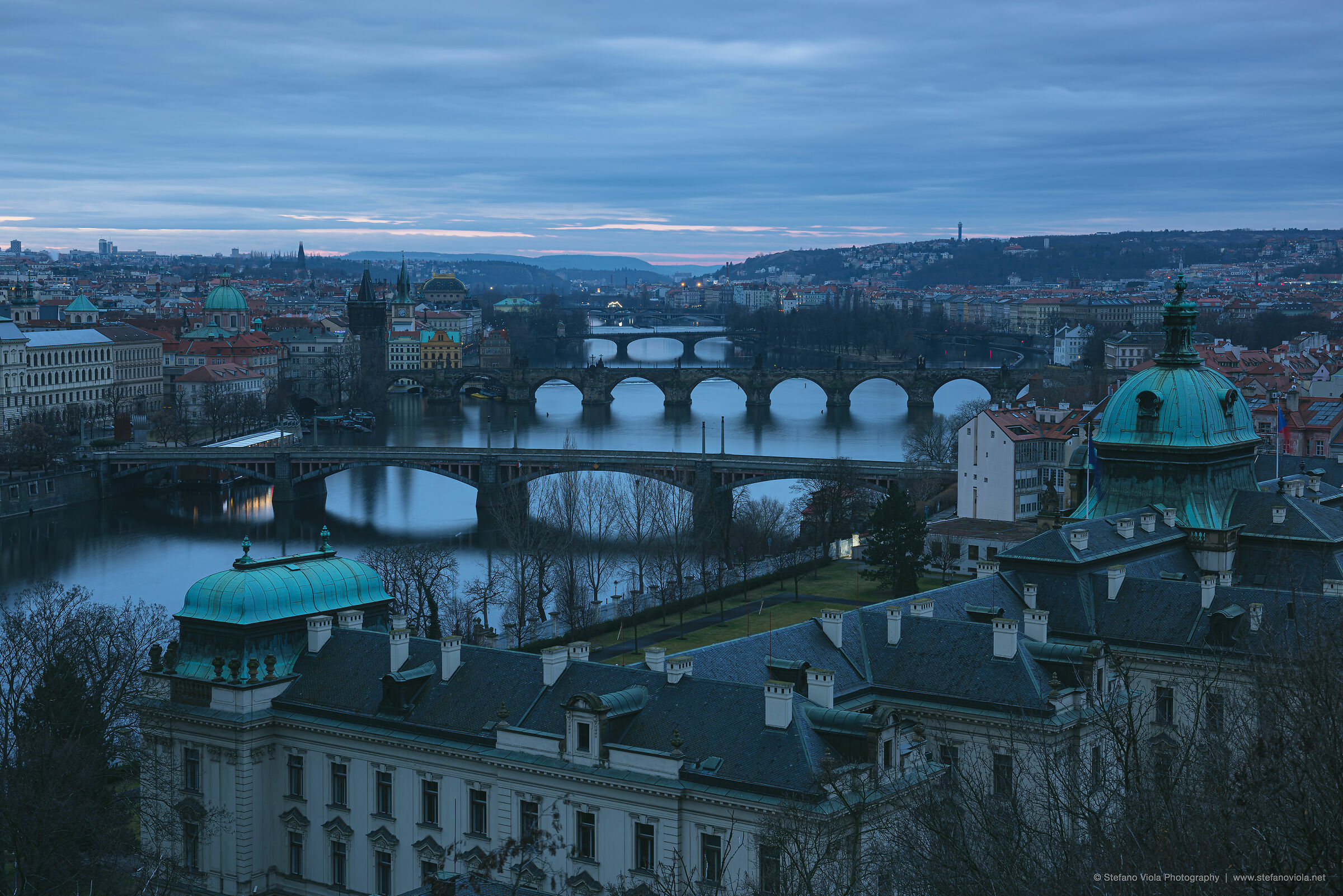 Prague at dusk