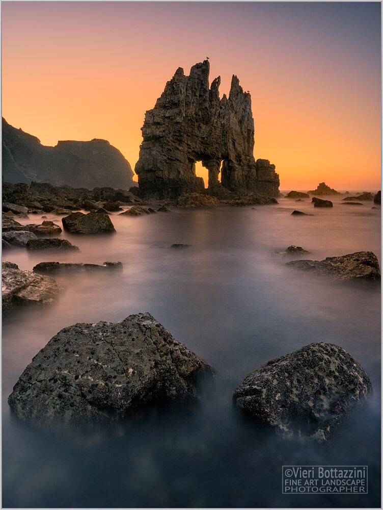 Tramonto a Playa de Portizuelo, Asturie