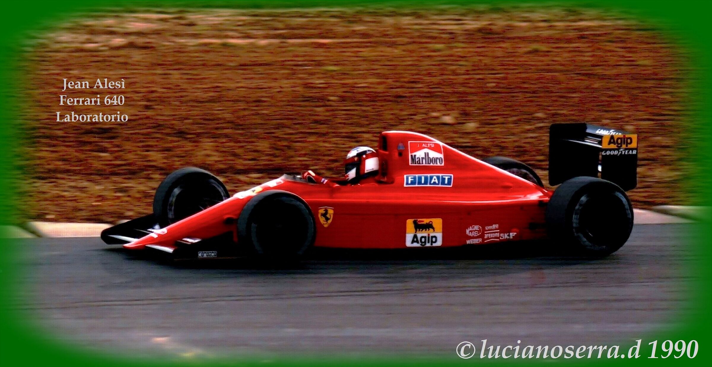 Jean Alesì on Ferrari 640 laboratory