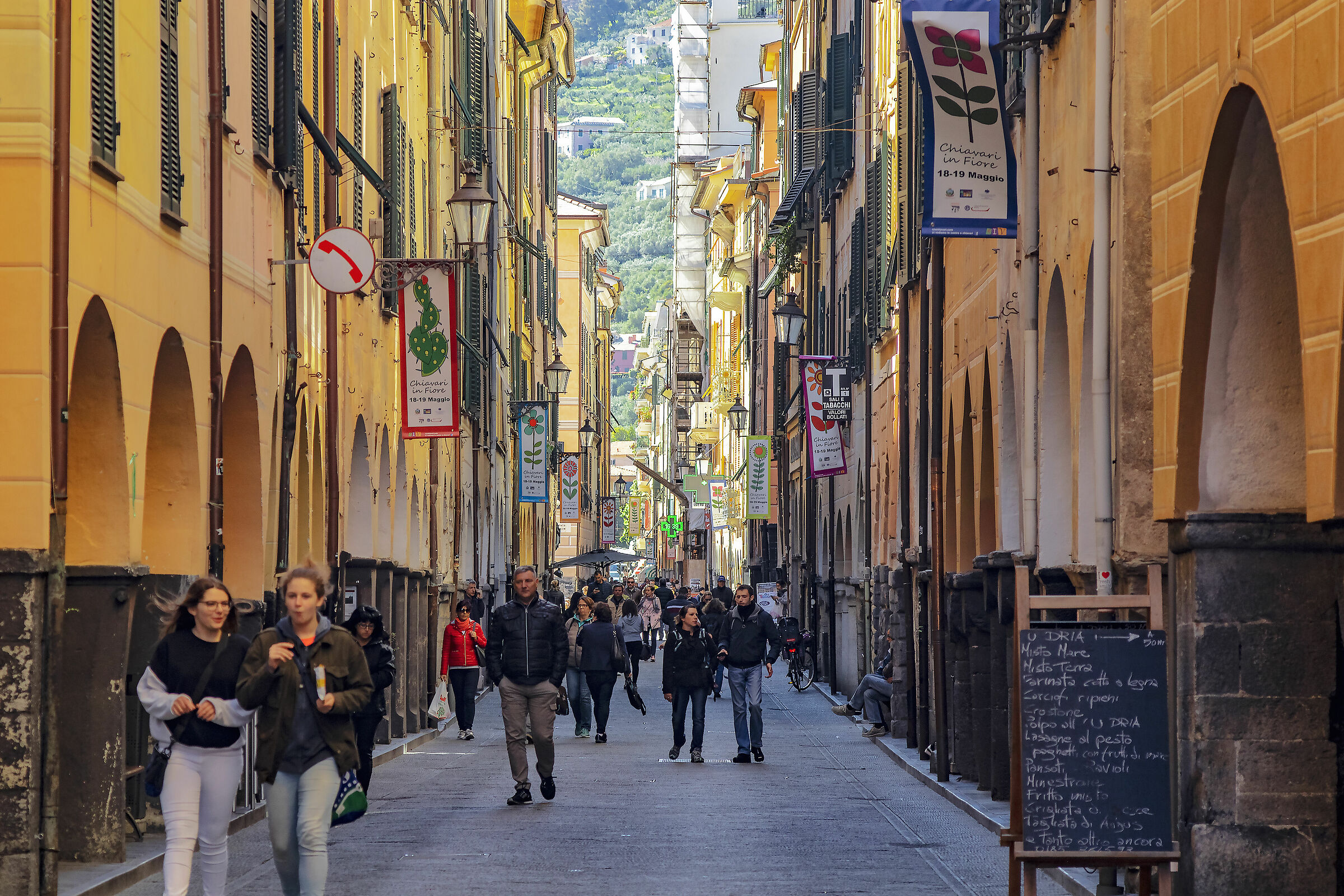 The trattoria is on the right