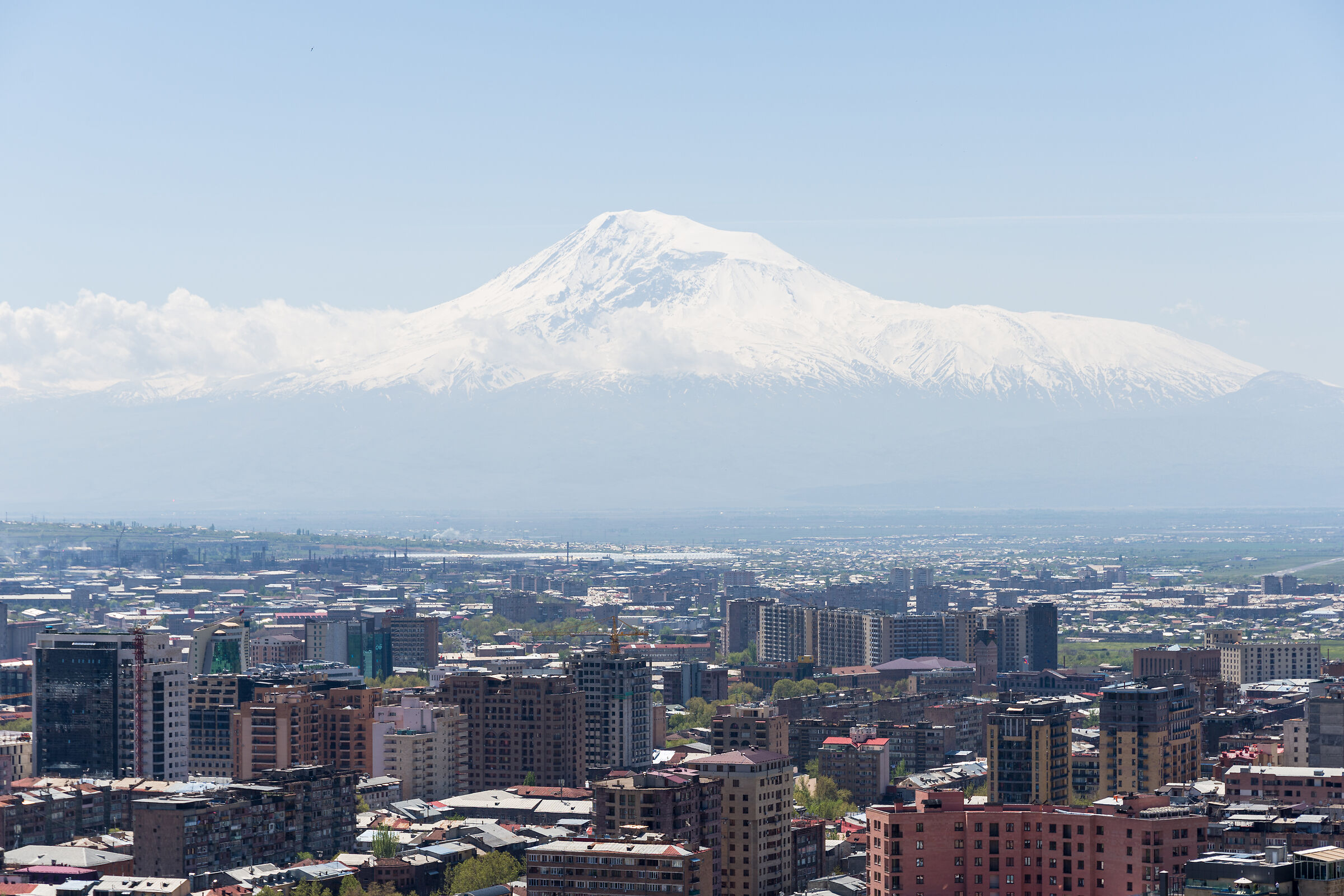 Yerevan against the background of Mount Ararat