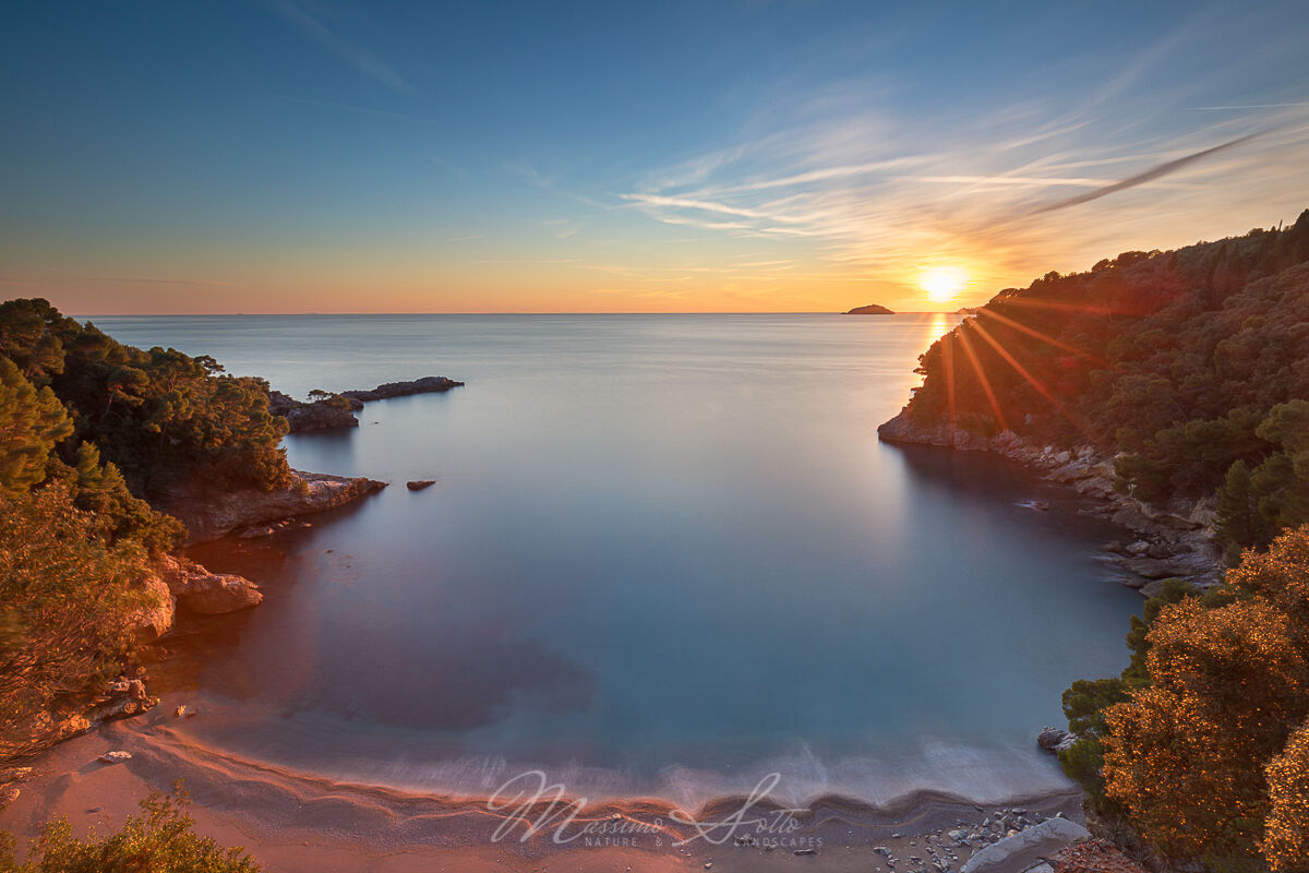 Sunset at Fiascherino Bay