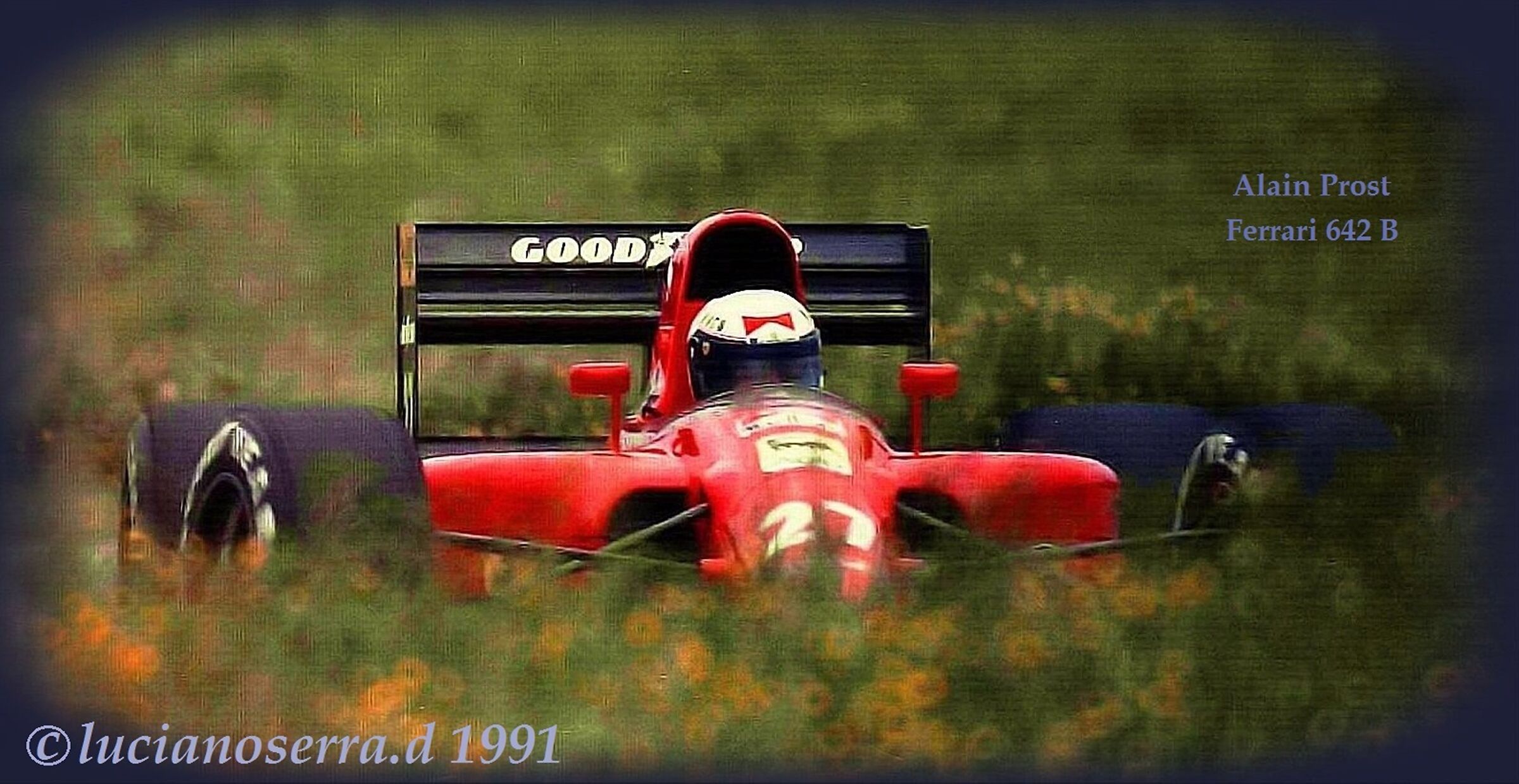 Alain Prost su Ferrari 642 B  - 1991