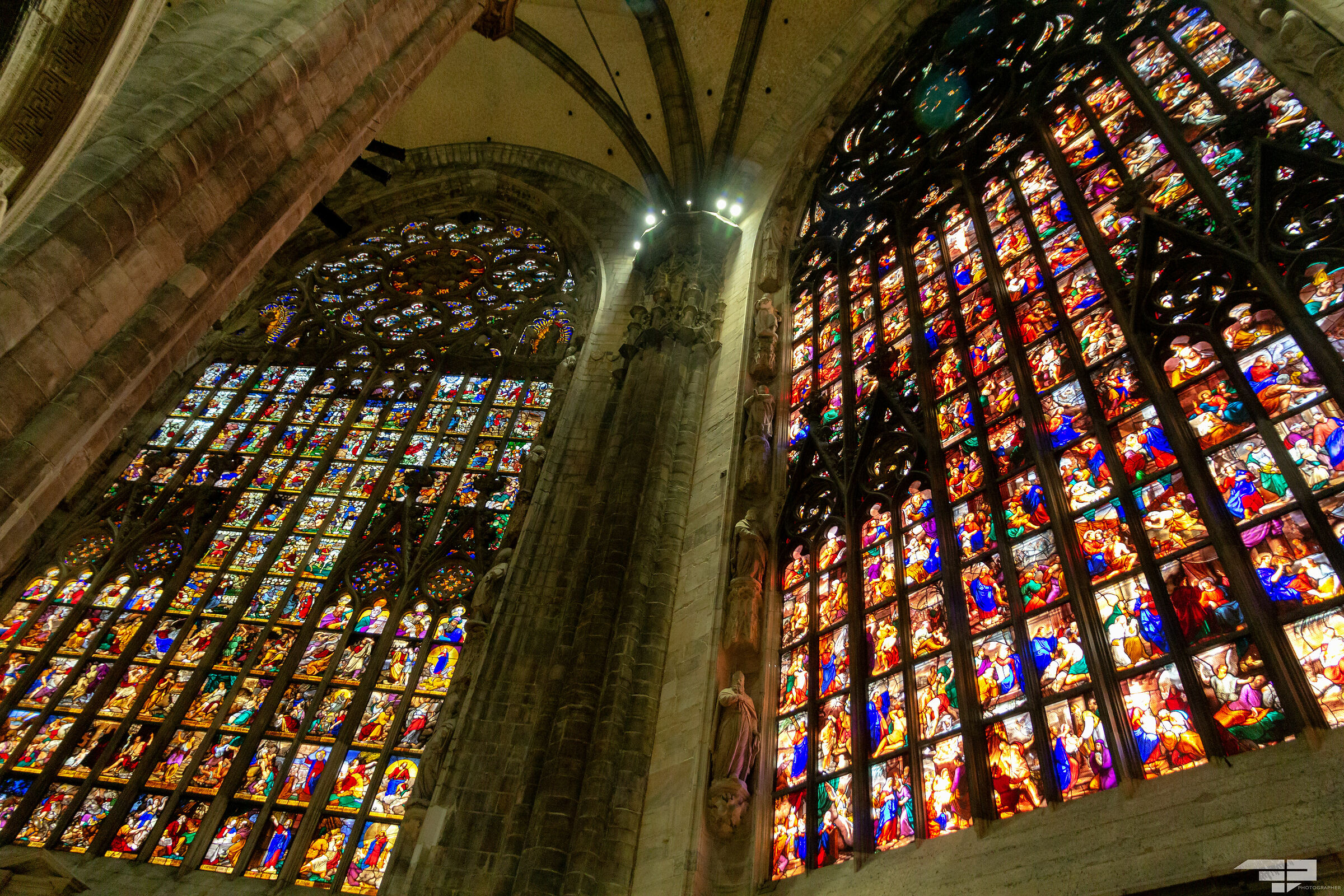 All'interno del Duomo di Milano