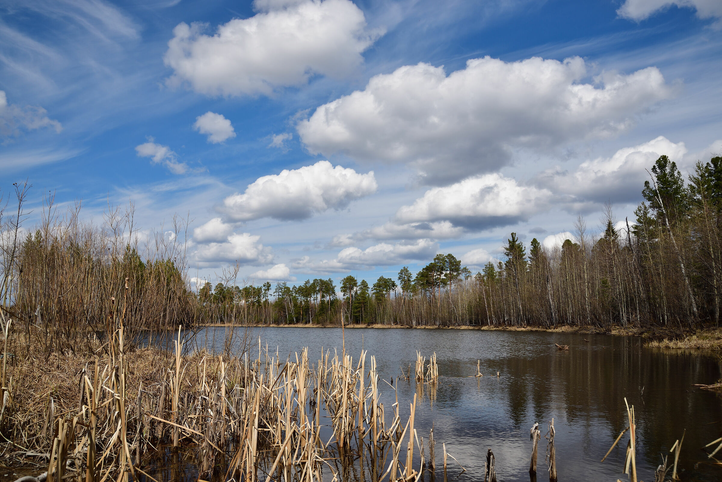 clouds over the lake