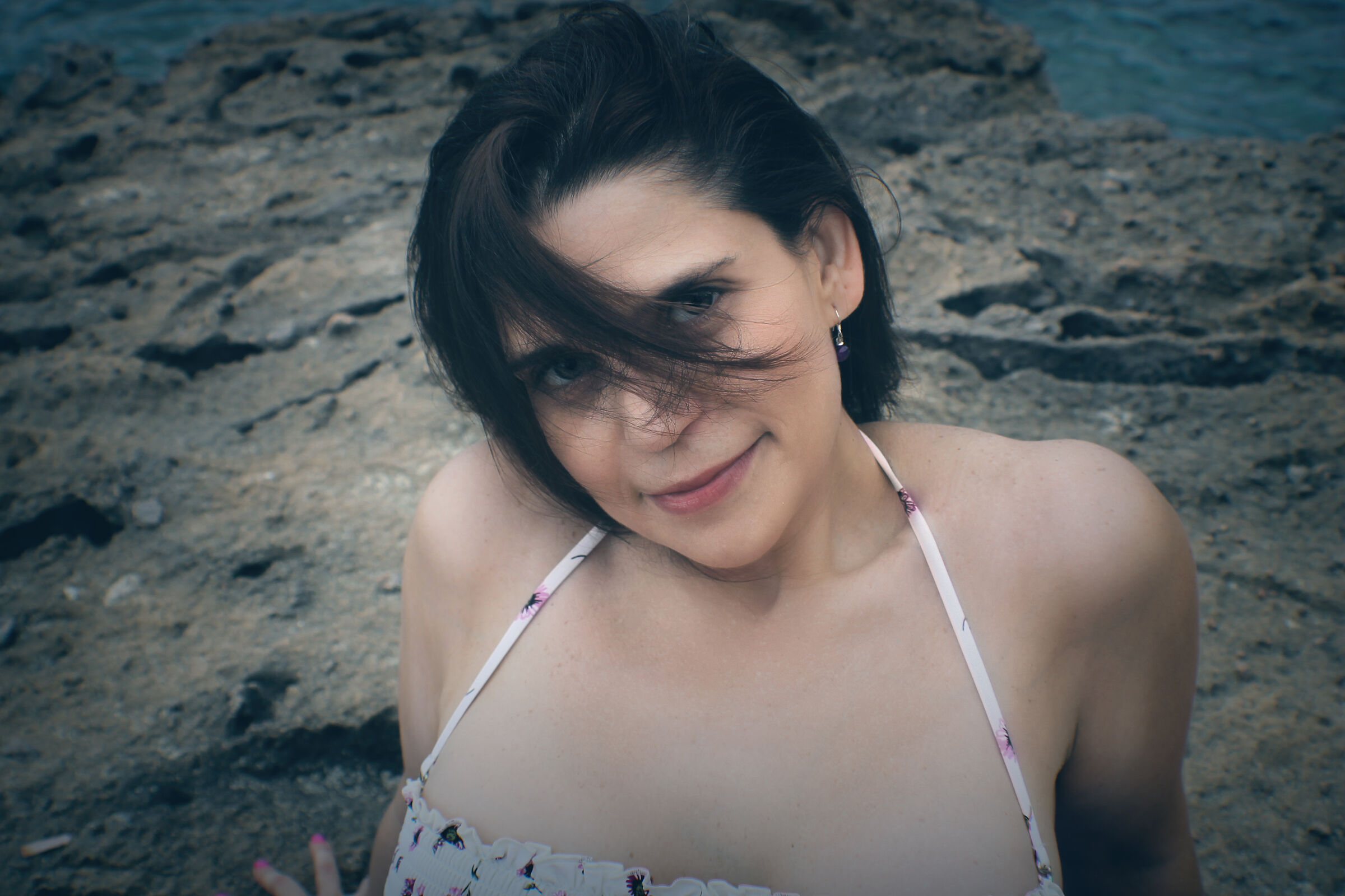 On the beach with a lovely lady