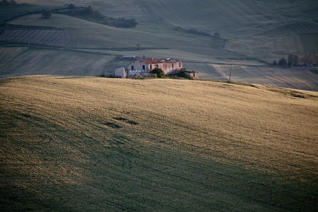 Towers over the hill.