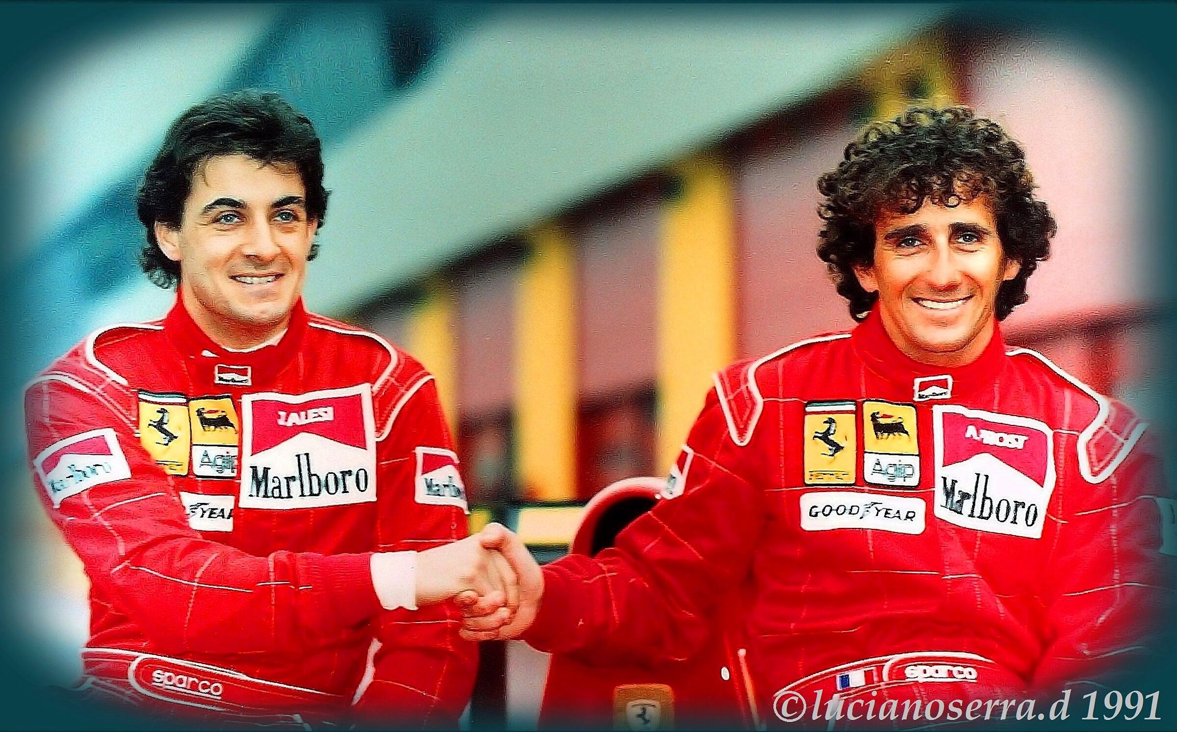 Jean Alesì and Alain Prost Ferrari drivers in 1991