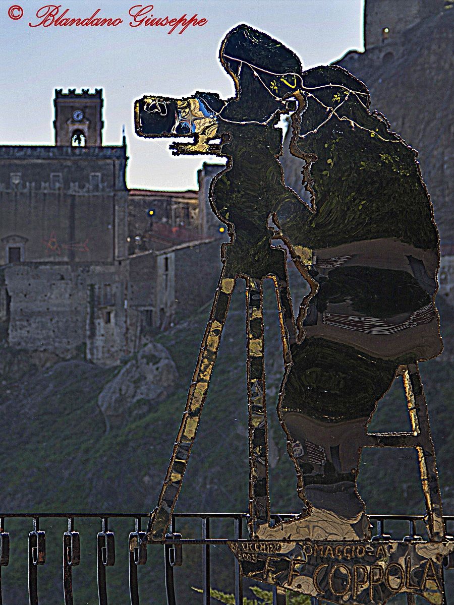 Savoca (me) scultura in acciaio omaggio a F. F. Coppola