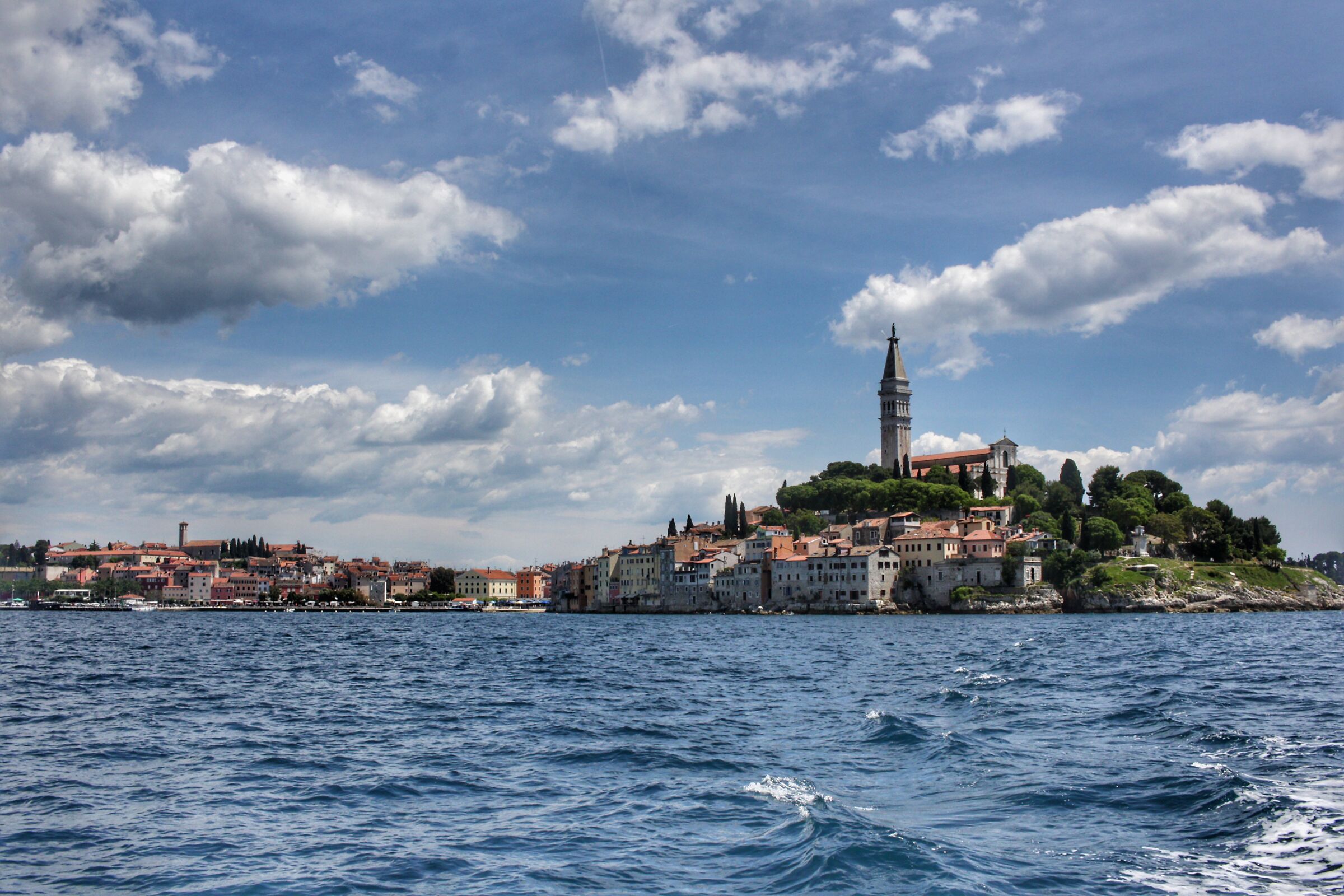 View of Rovinj from the boat