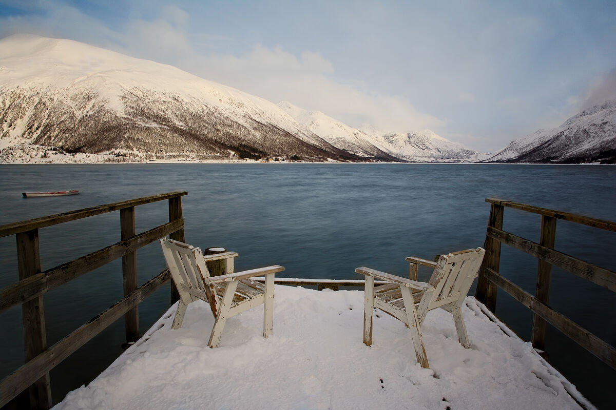 Seduta con vista sull'artico