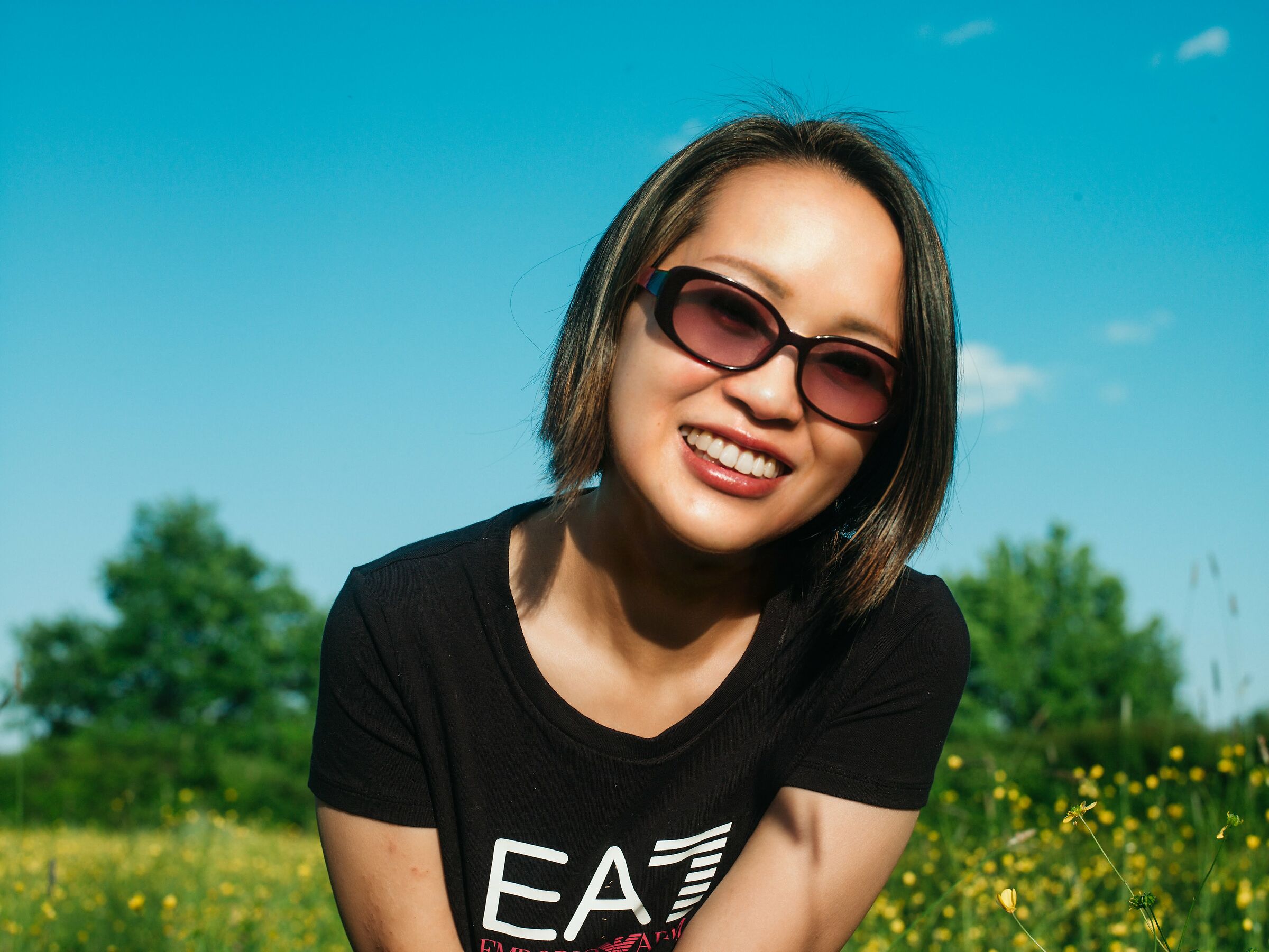 The sun shines above us