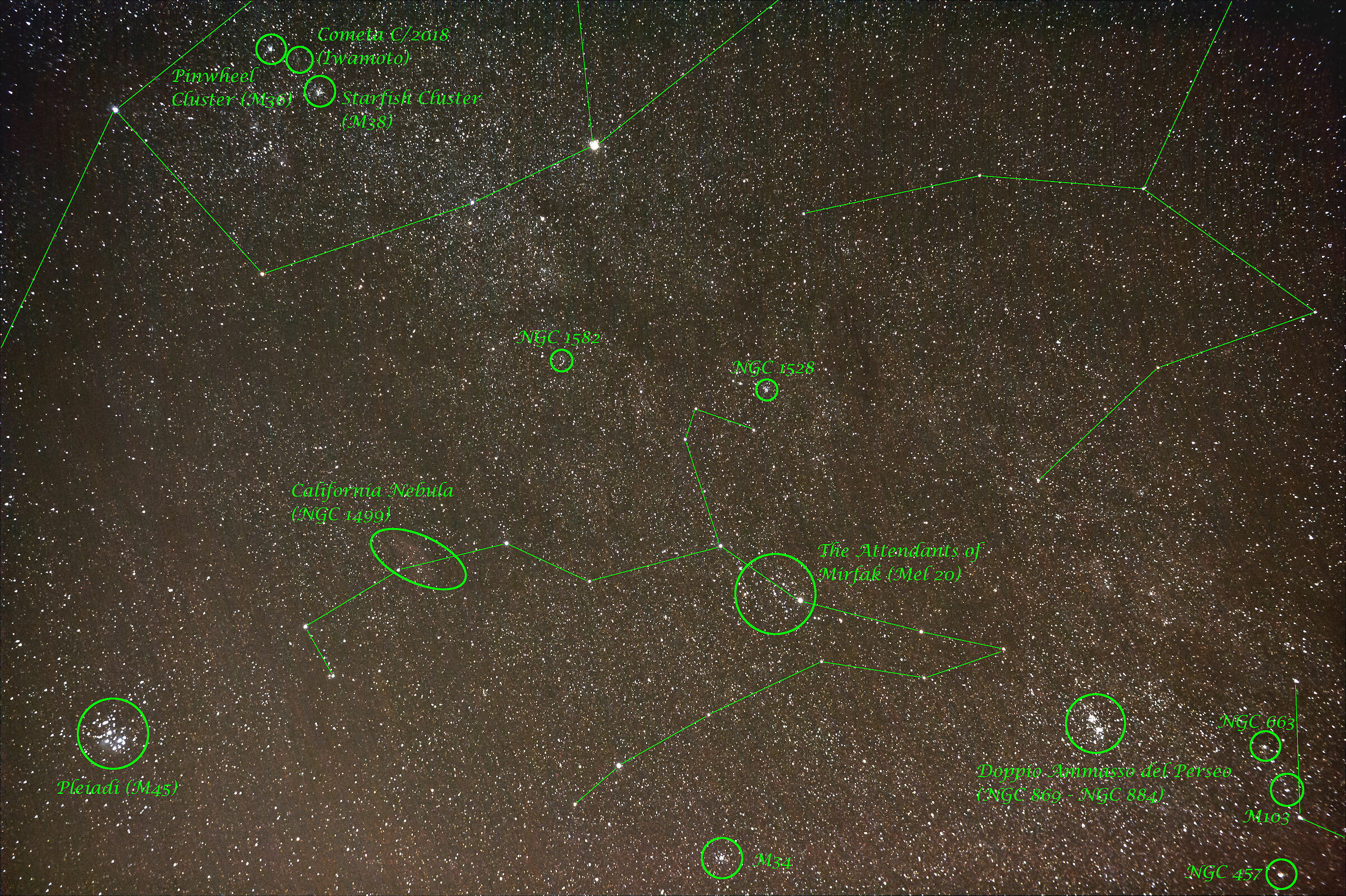 Pleiades, Lost and Auriga