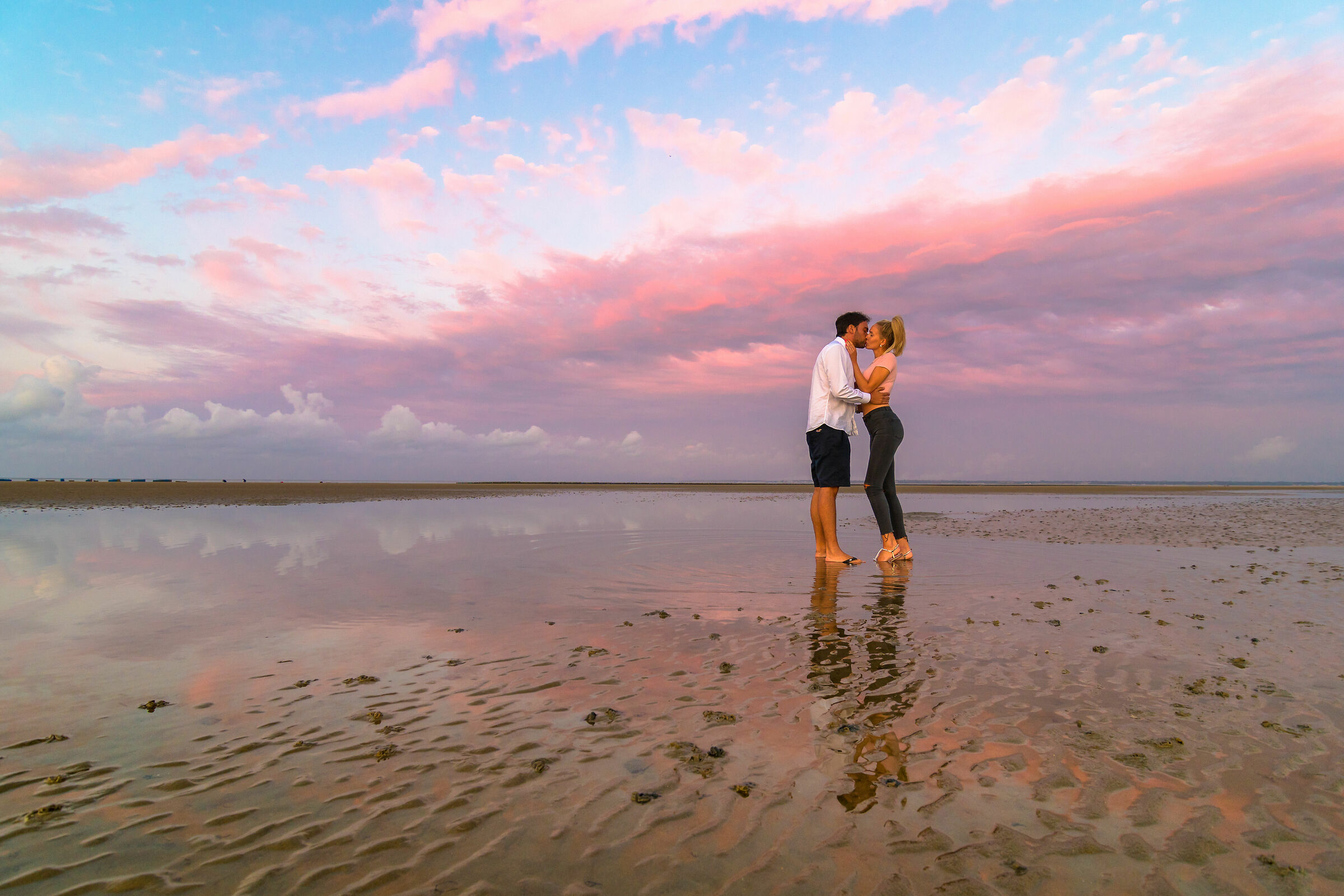 Utah beach al tramonto