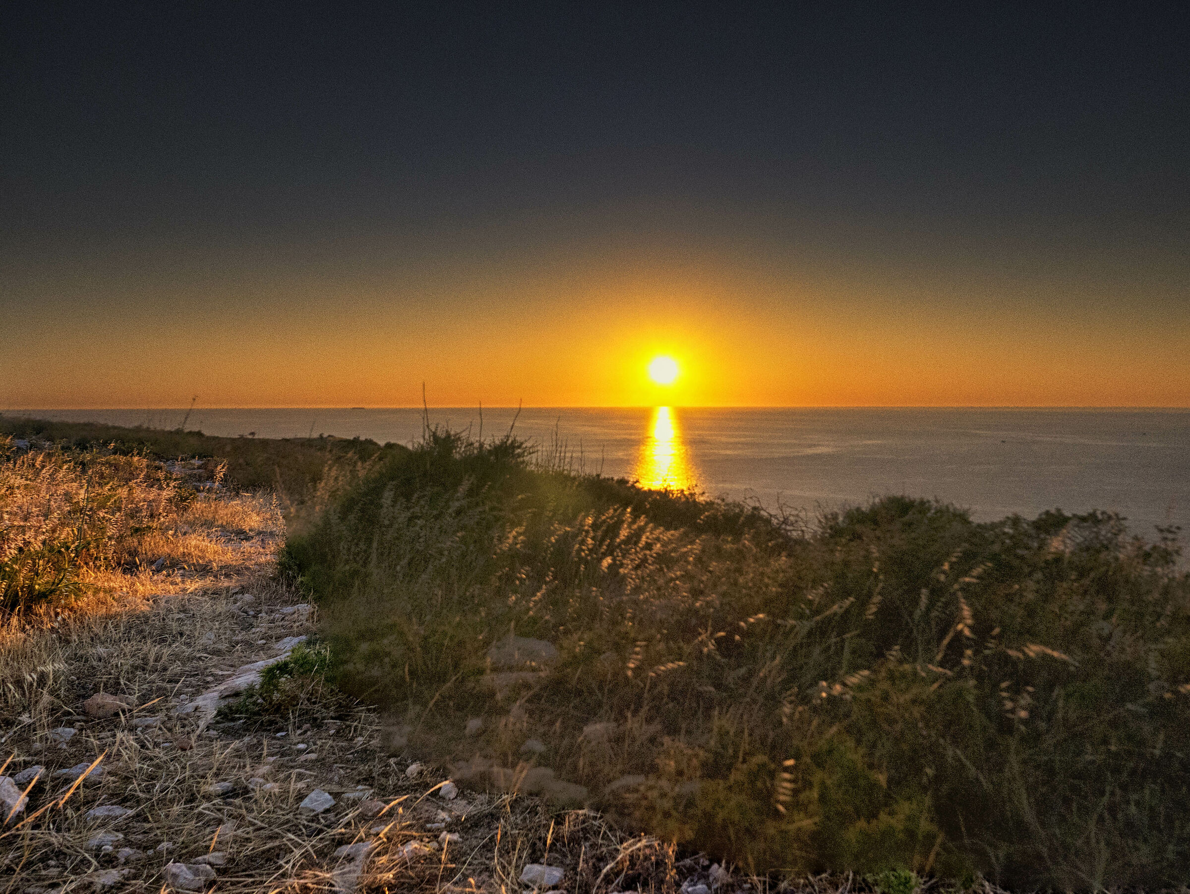 The sunset in Lampedusa