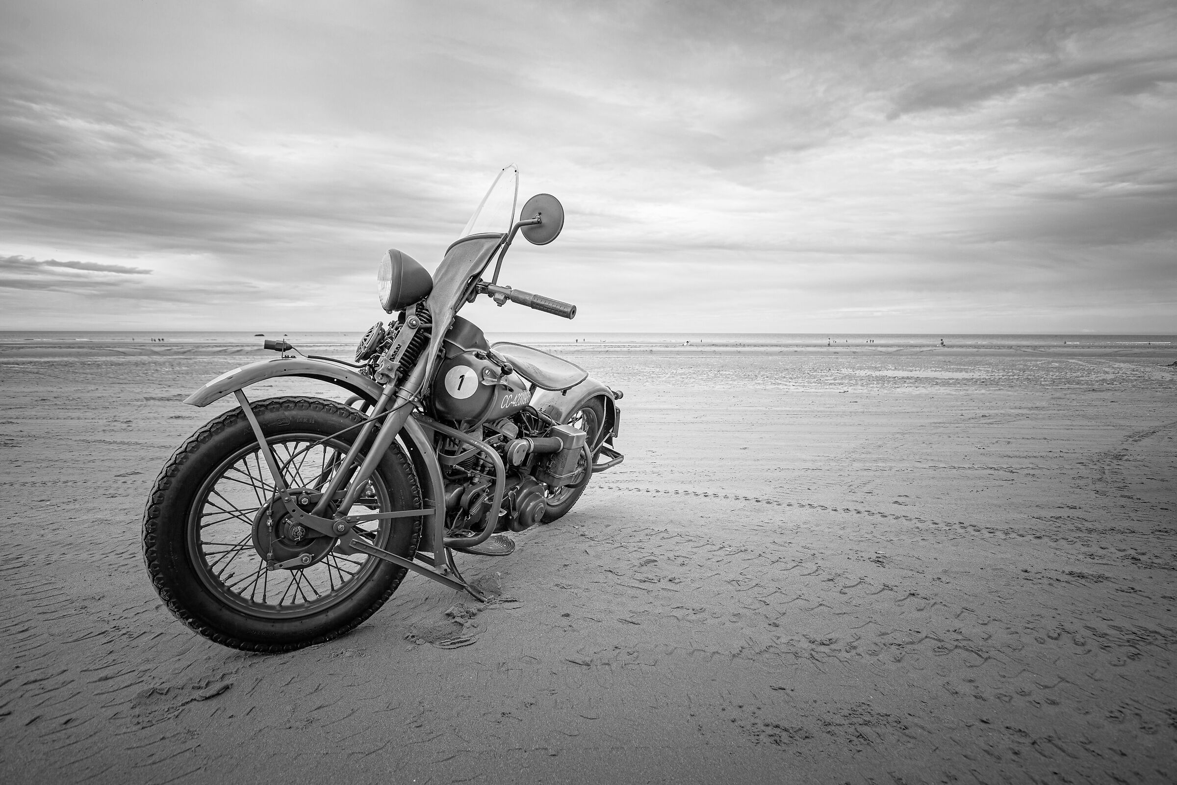 Harley. Omaha Beach, Normandy