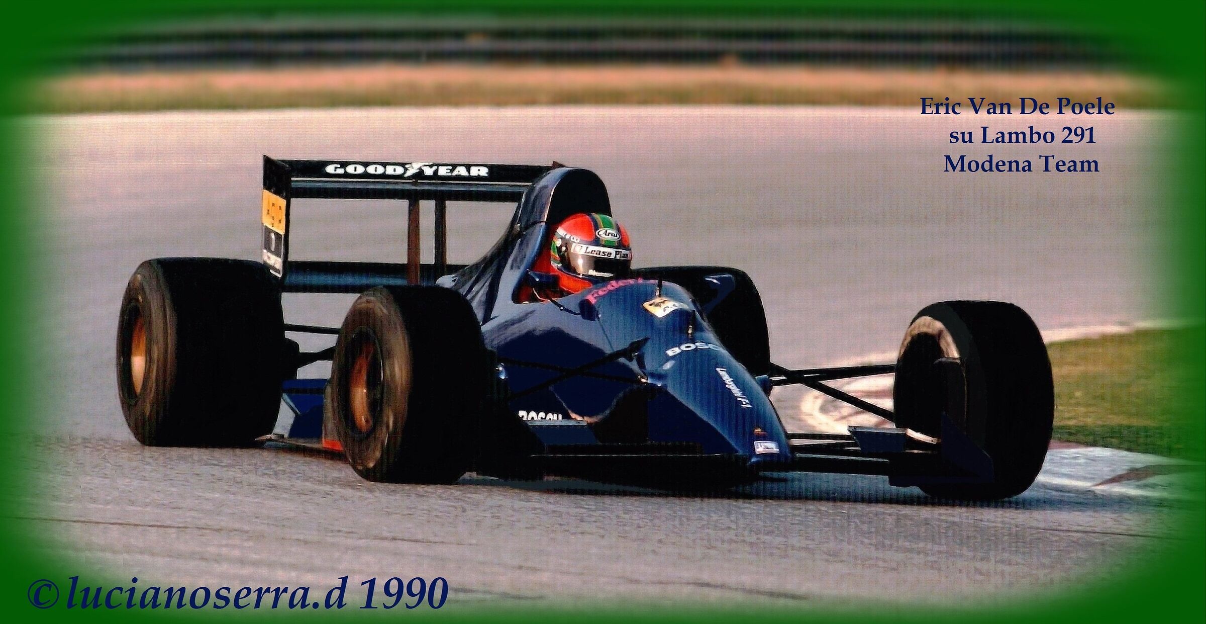 Eric Van De Poele on Lambo 291 Modena Team - 1990