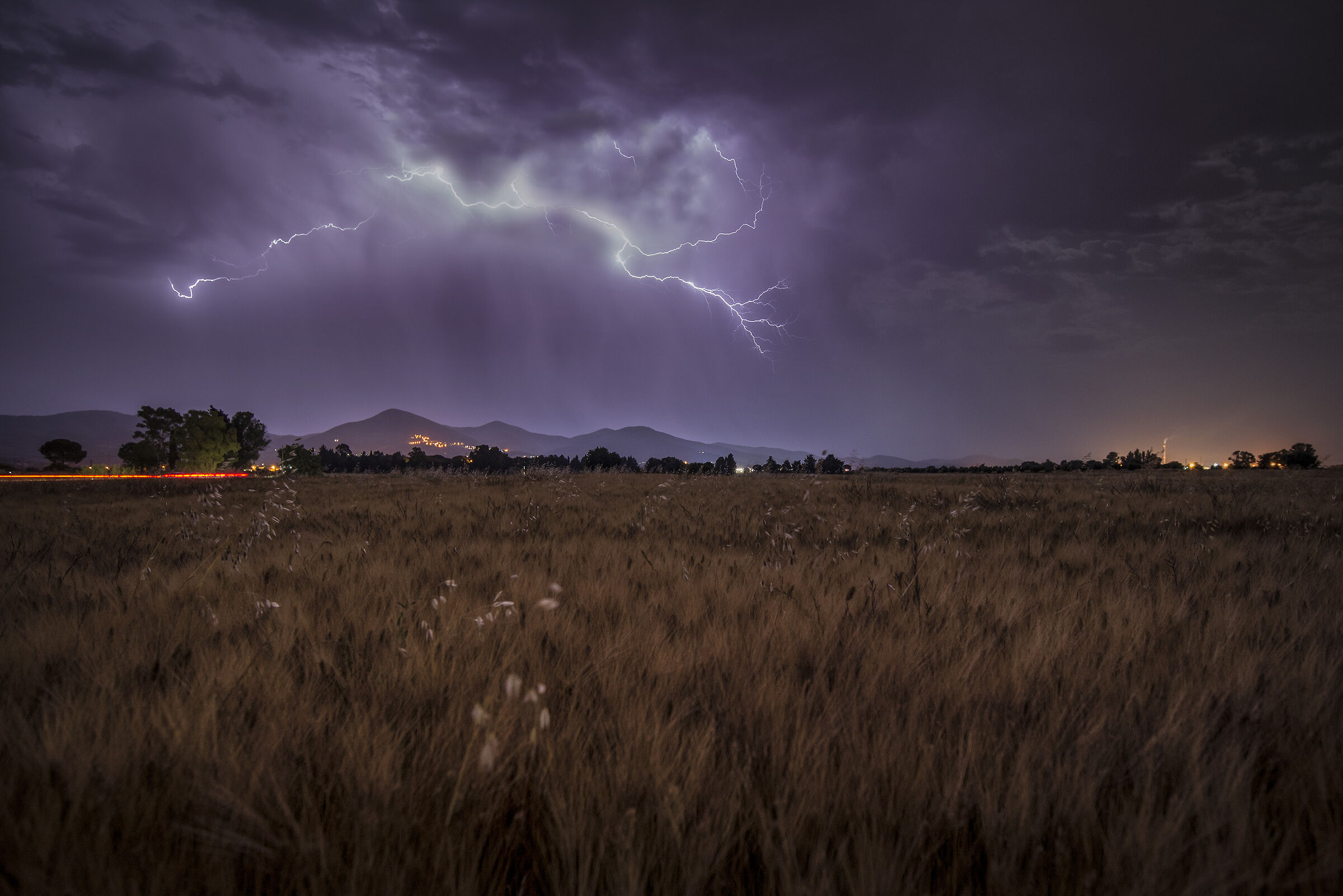 Lightning in the fields