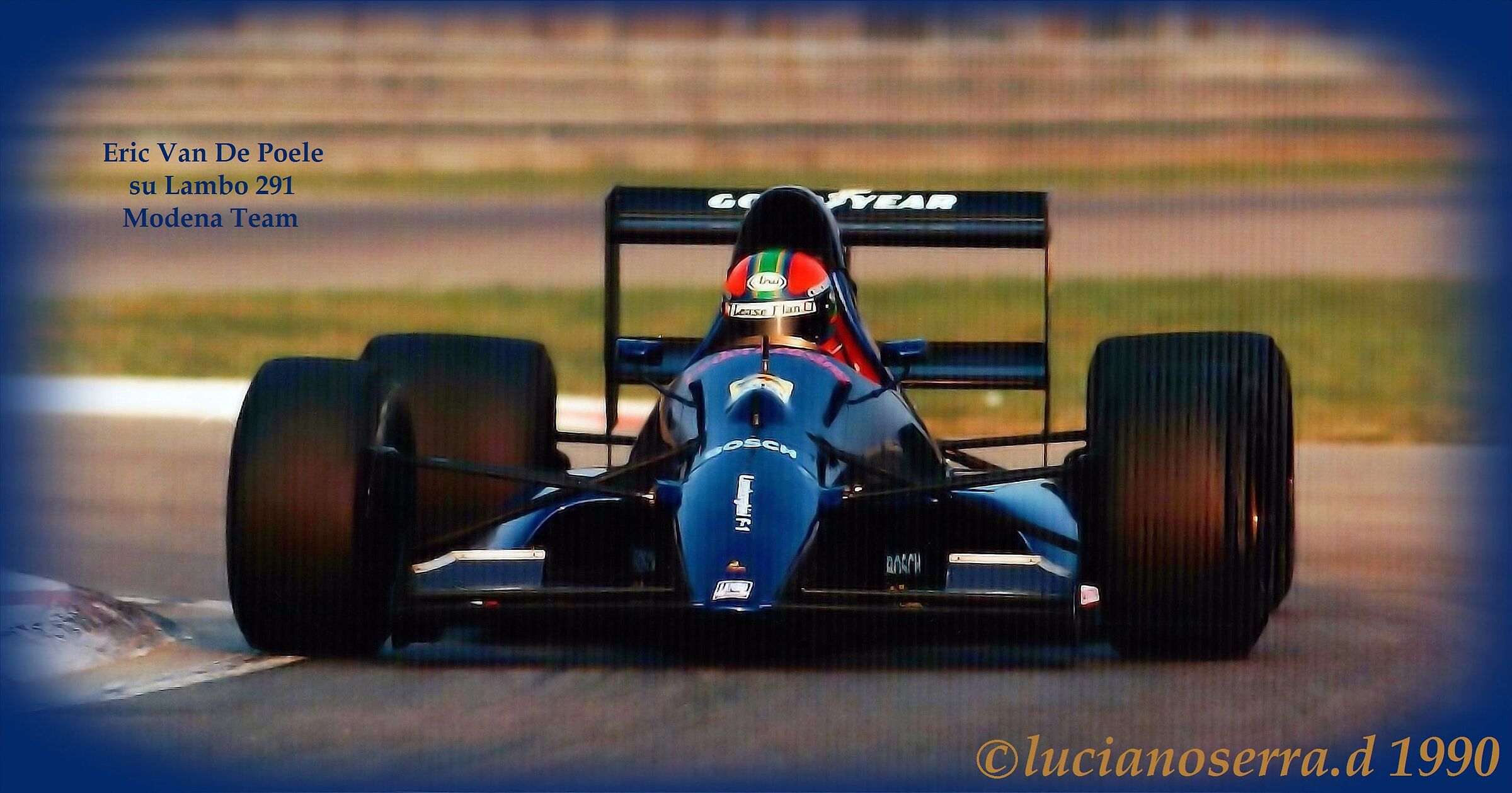 Eric Van De Poele su Lambo 291 Modena Team - 1990