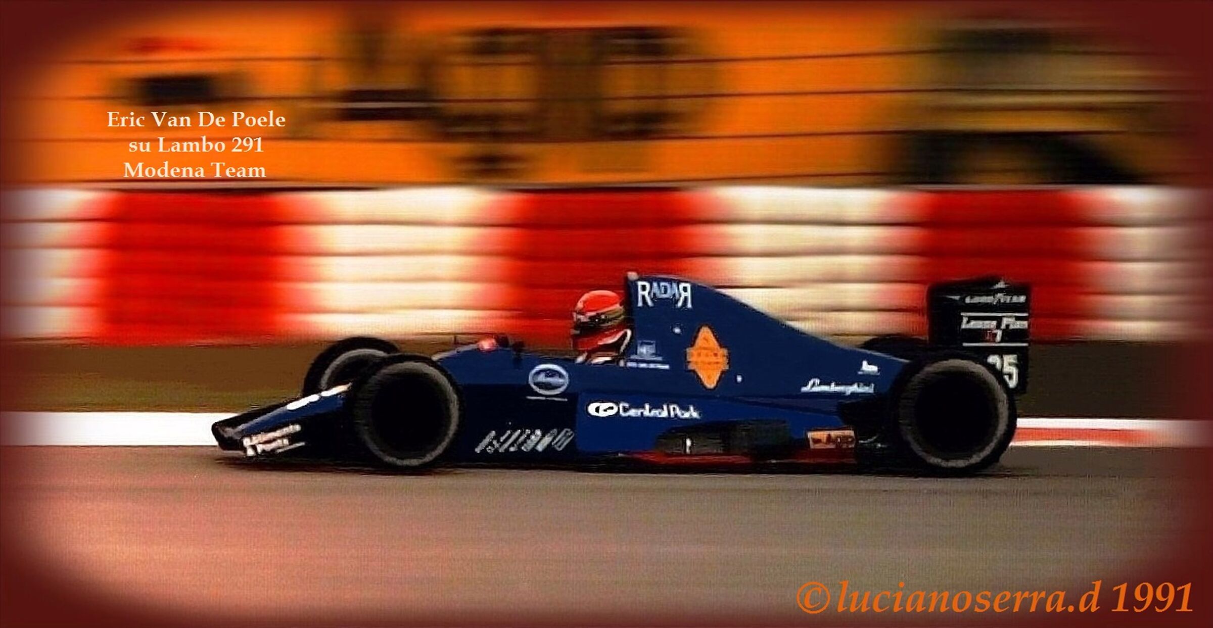 Eric Van De Poele on Lambo 291 Modena Team - 1991