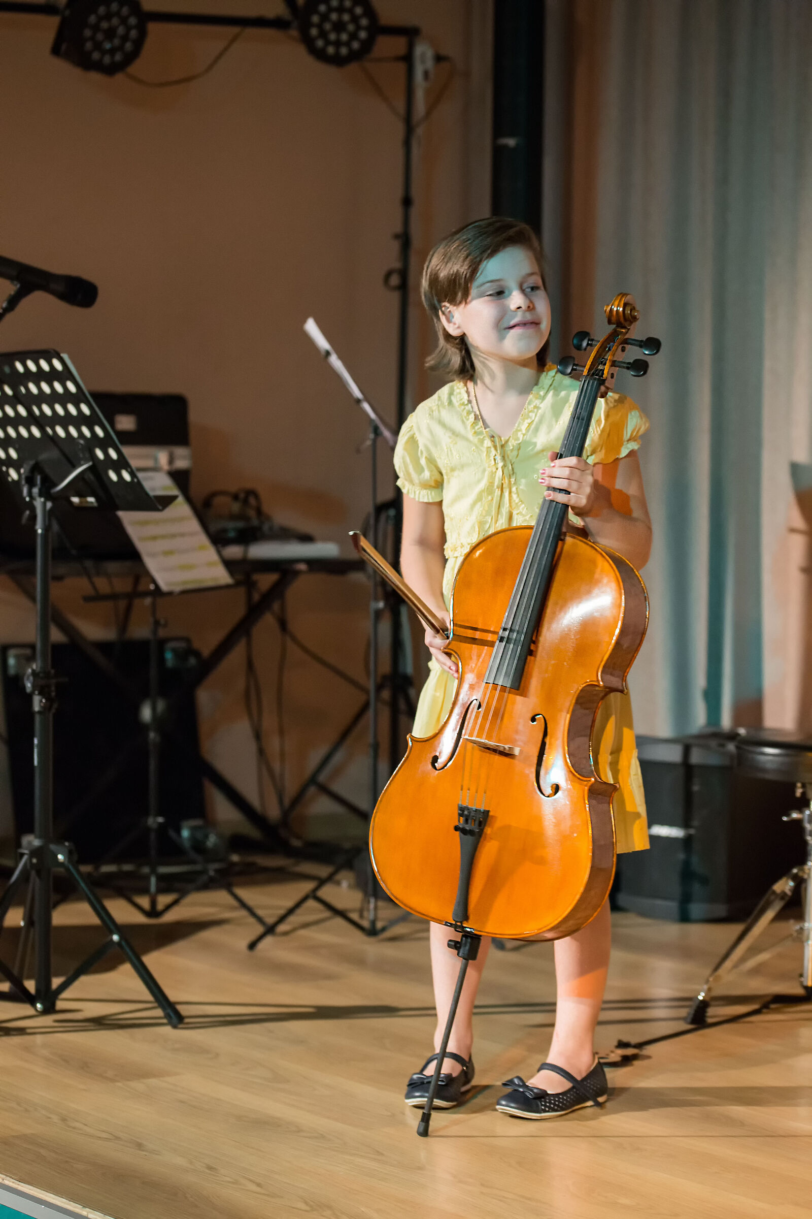 Violoncellista soddisfatta