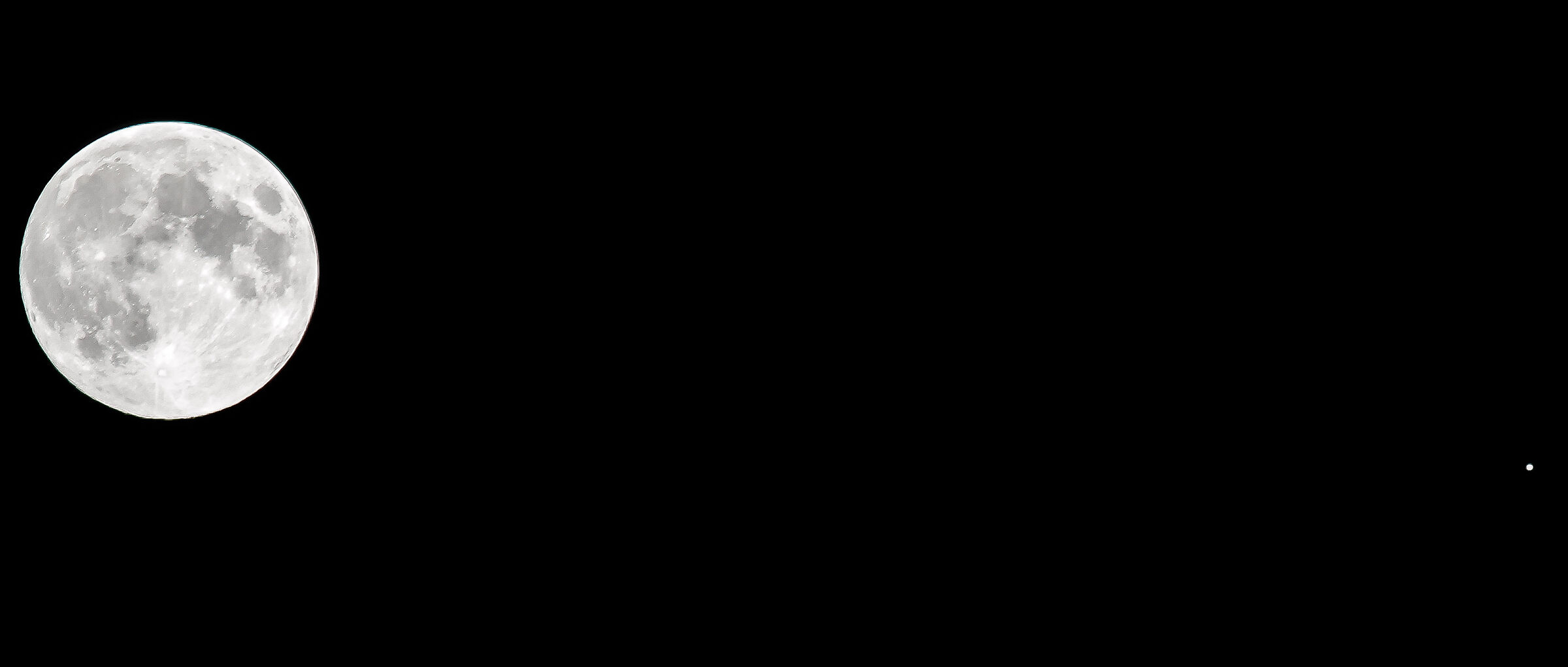 Full moon and Jupiter