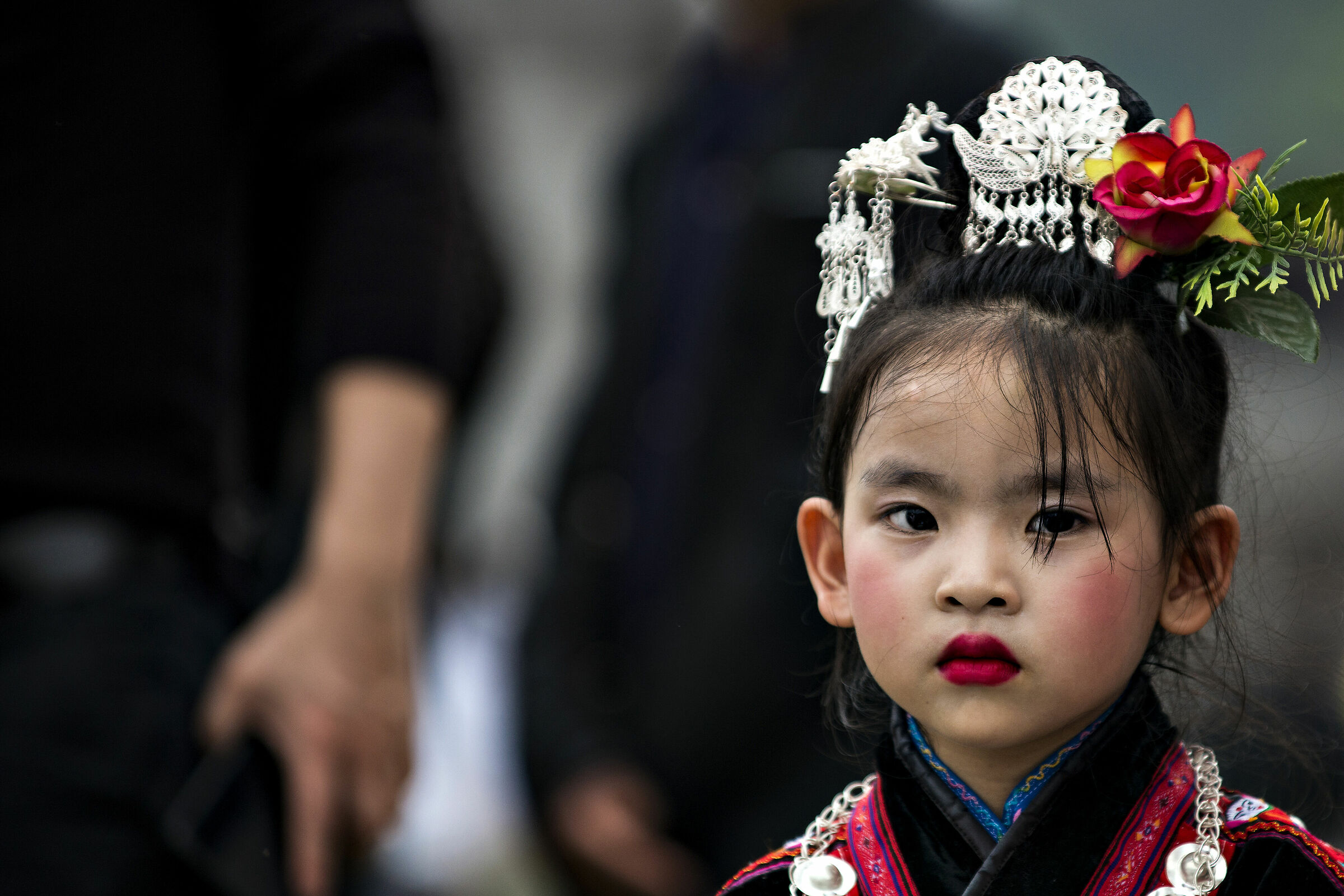 China, Shidong. Young dancer